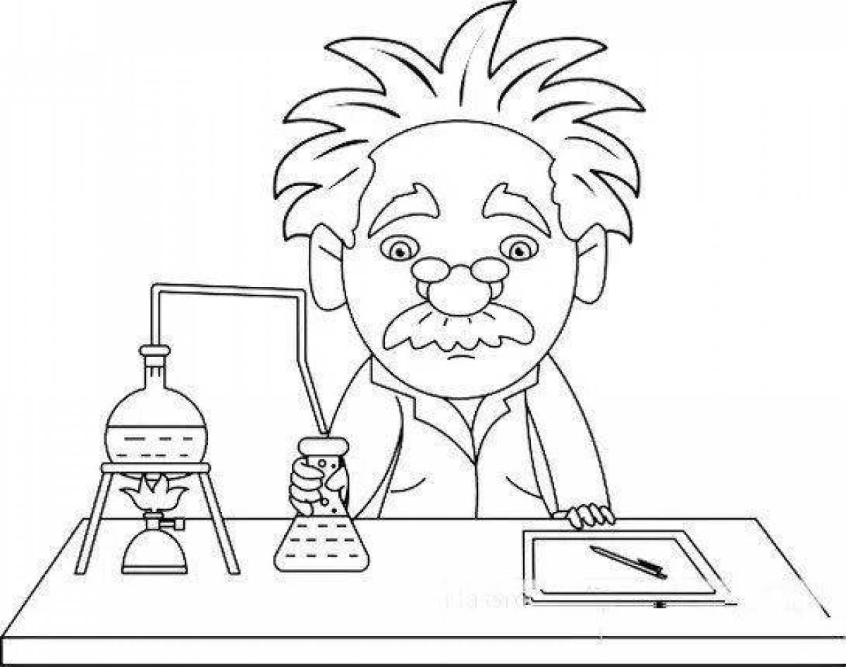 Bright science and technology coloring page