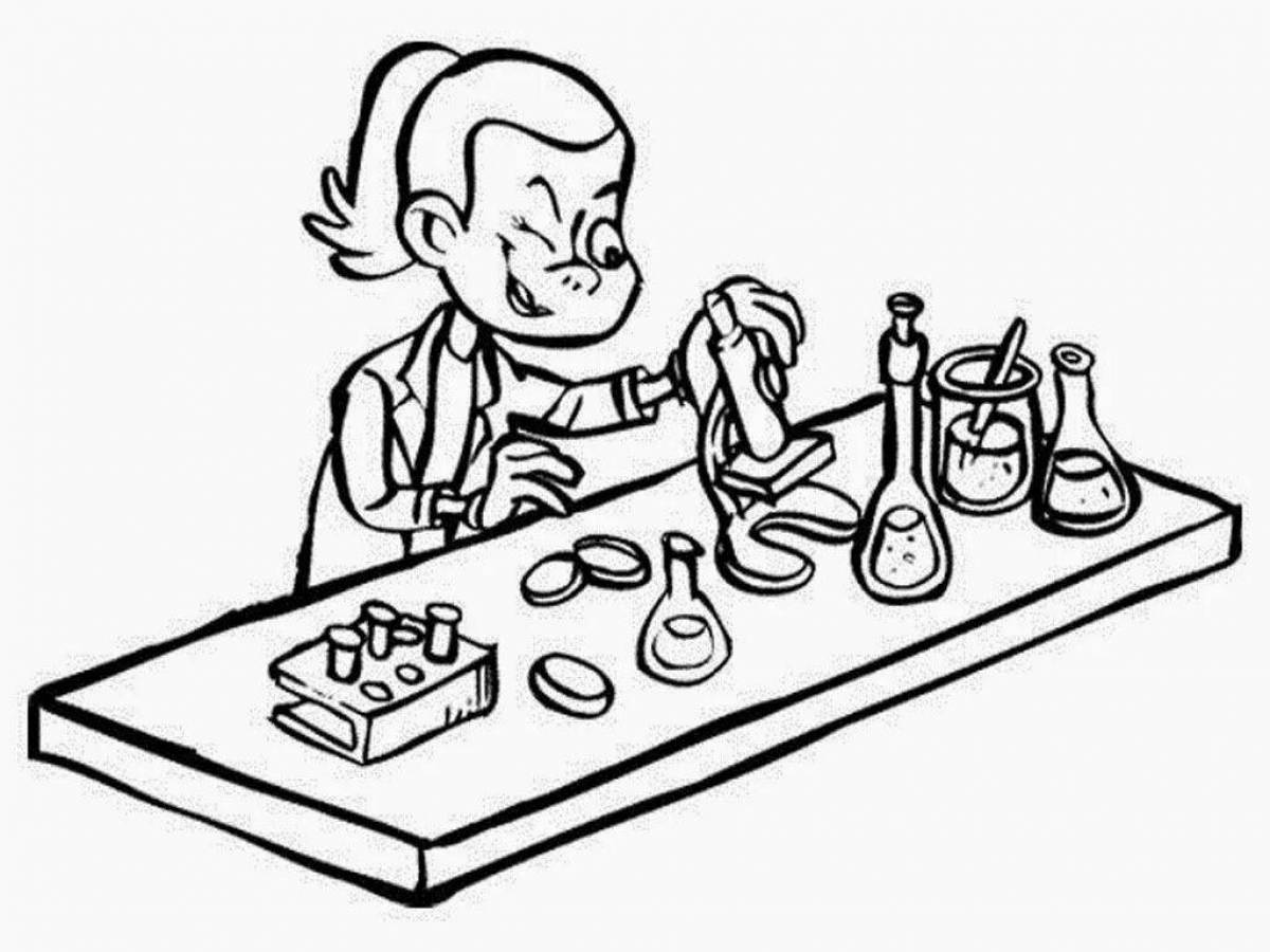 Interesting science and technology coloring page
