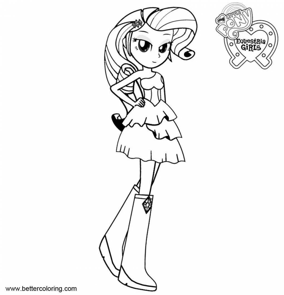 Dazzling coloring page pony my little pony equestria