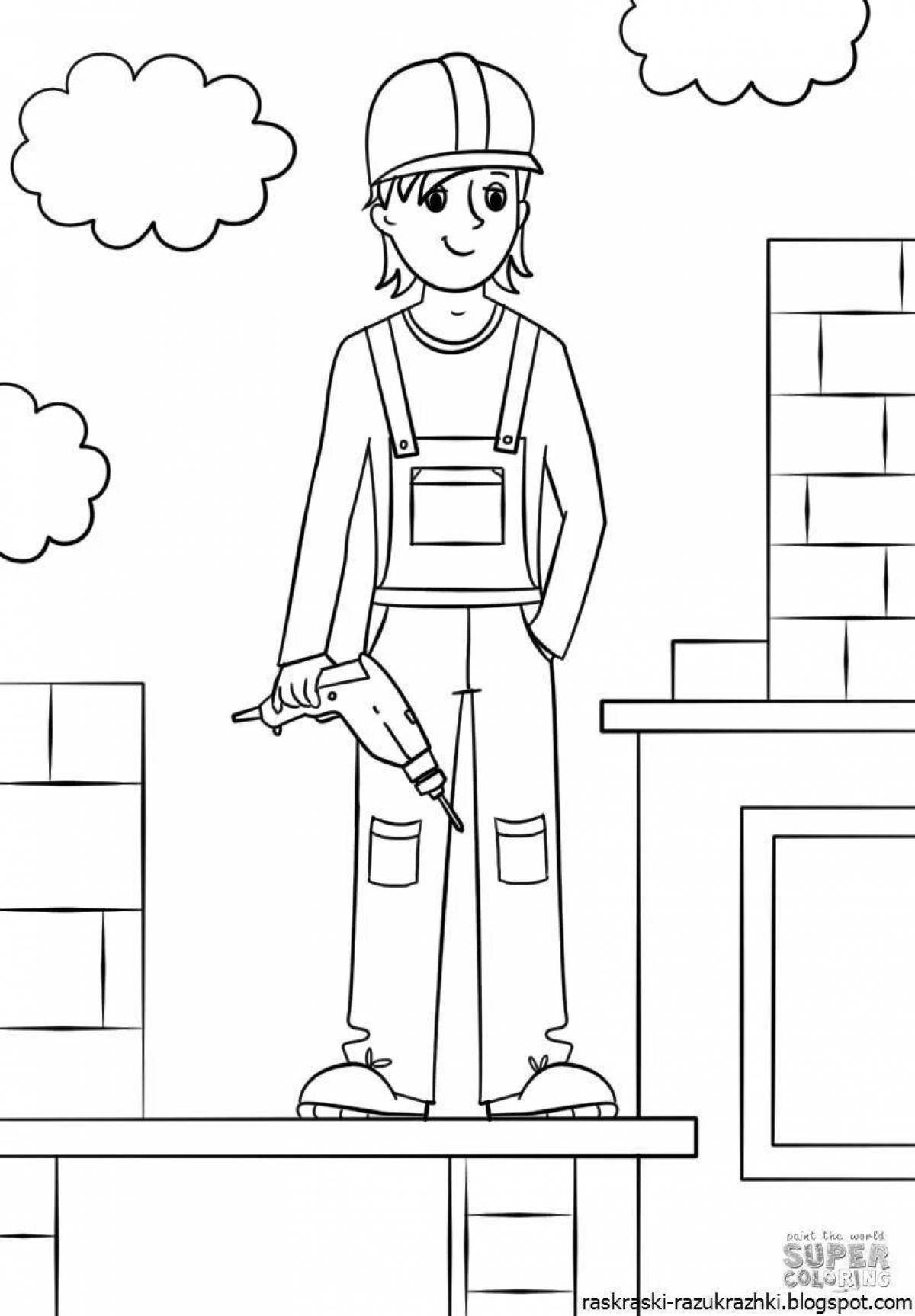 Exciting nurse coloring page