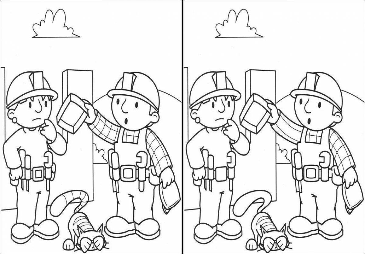 Coloring page fascinating engineer