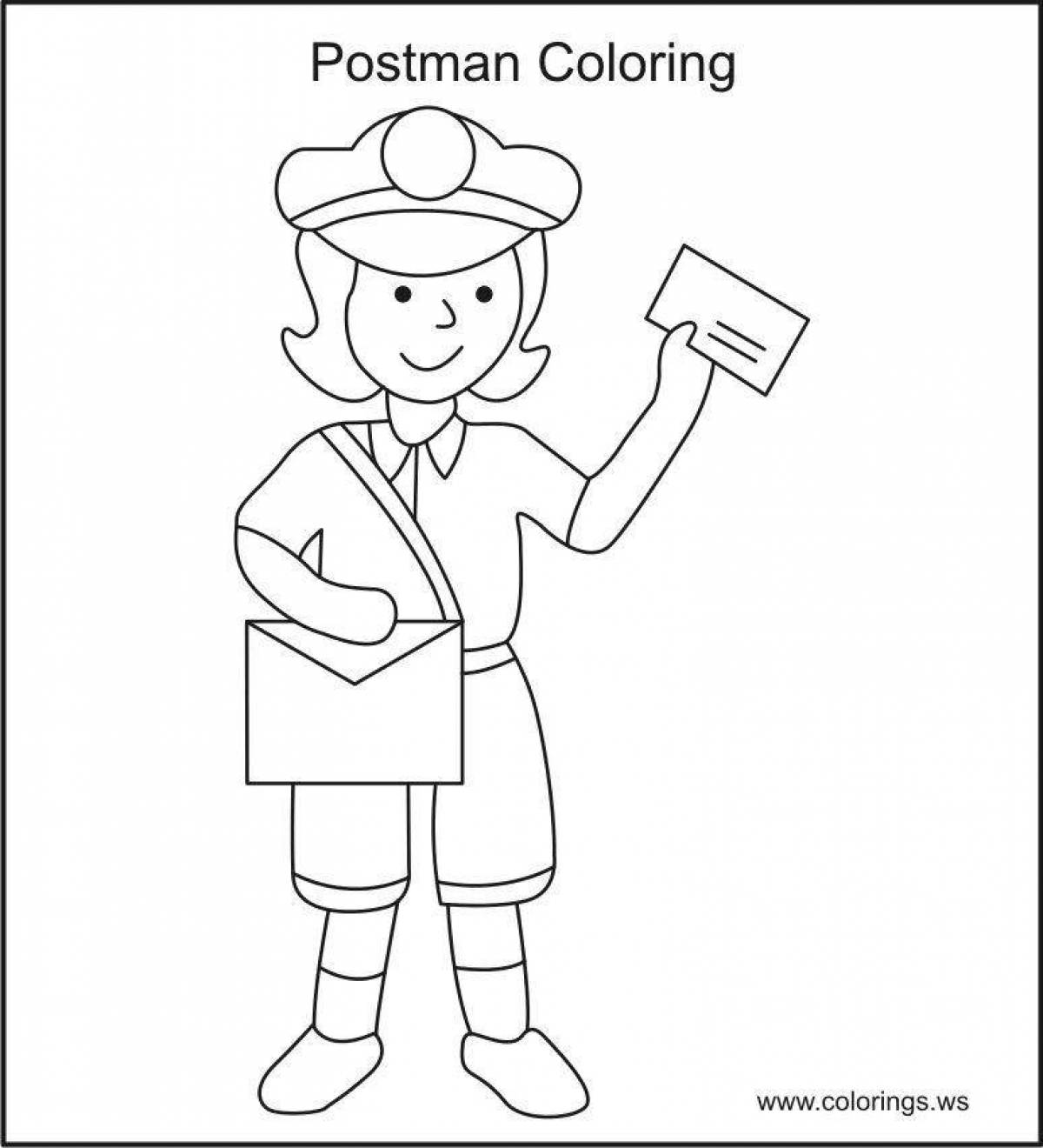 Coloring book cheerful astronaut