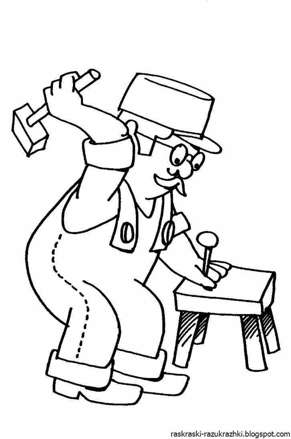 Animation artist coloring page