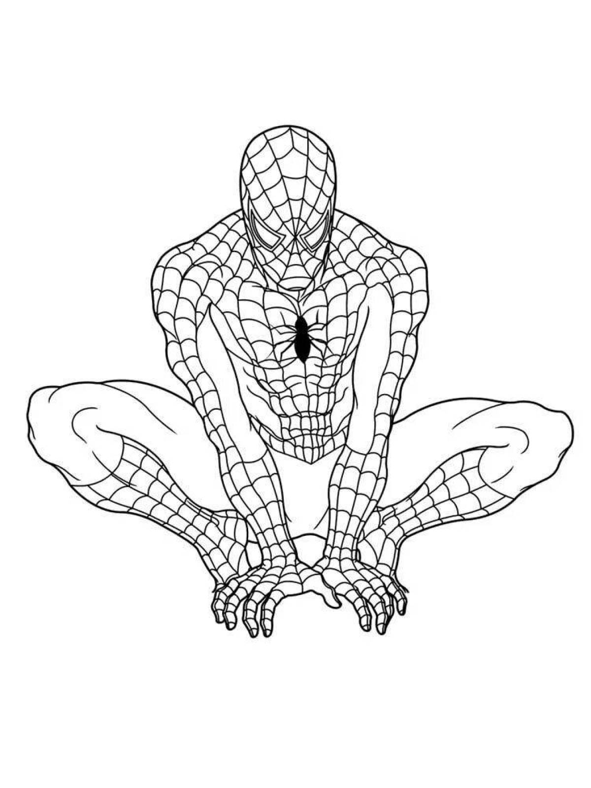 Смелая раскраска человек-паук