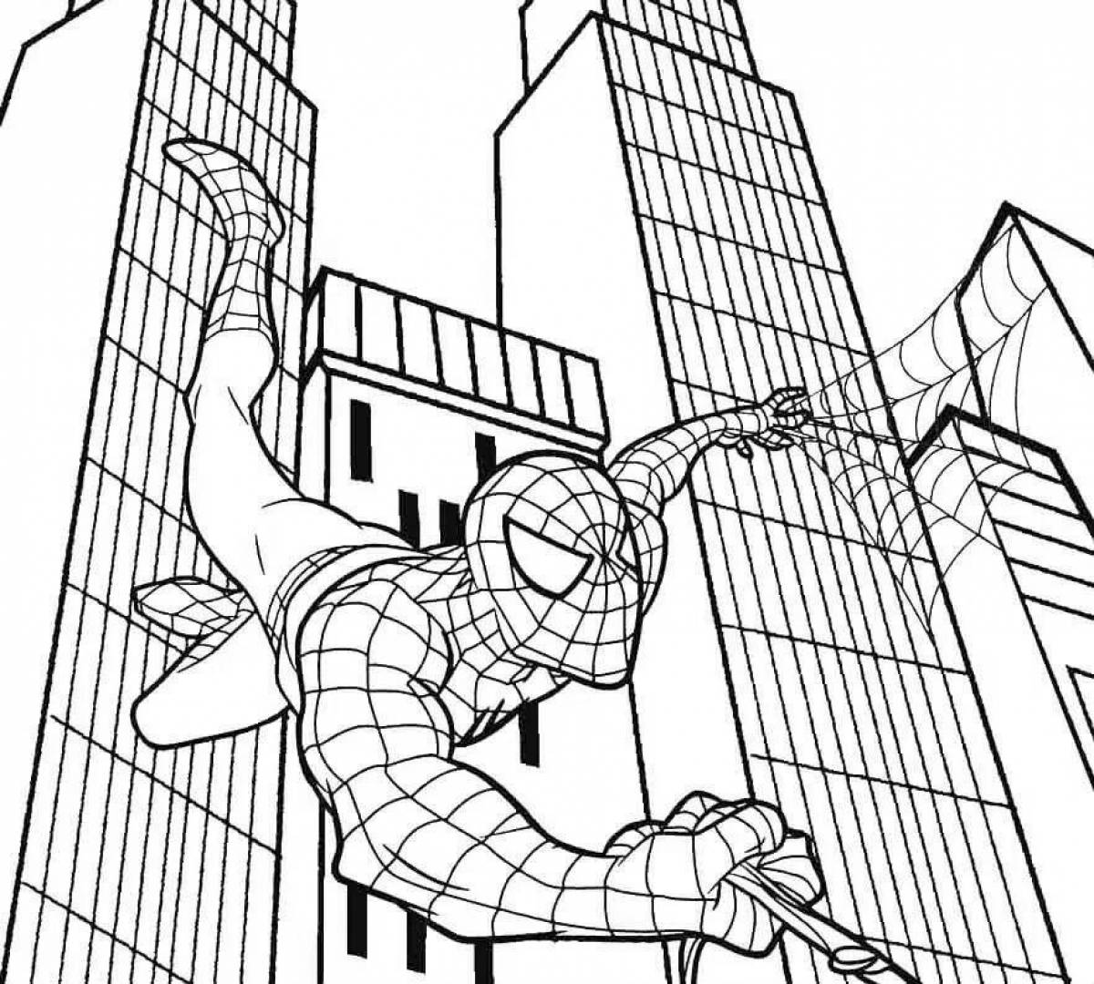 Spiderman animated coloring book
