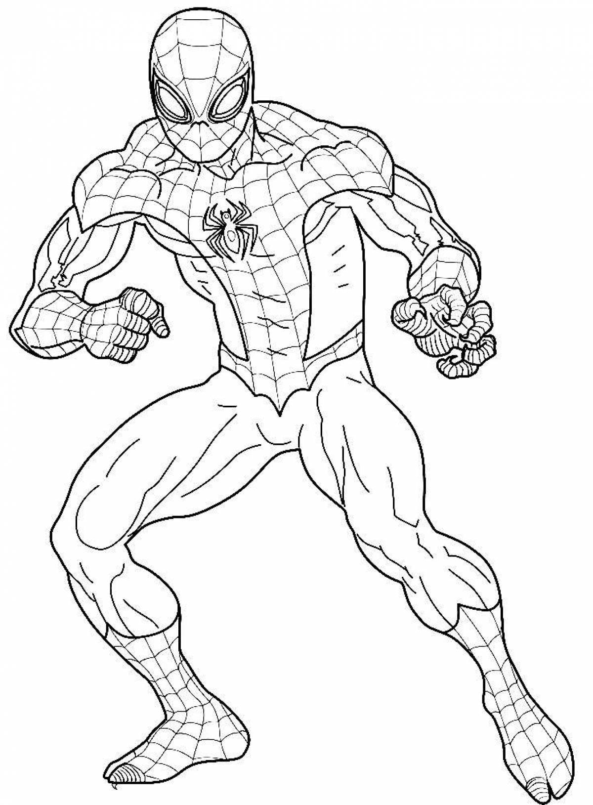 Gracious spiderman coloring pages
