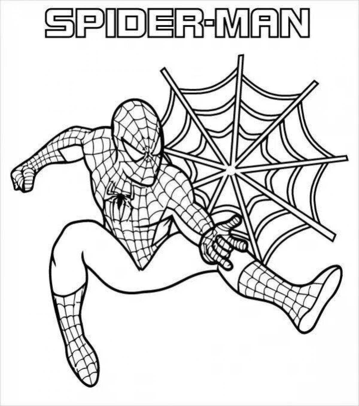 Впечатляющая раскраска человек-паук