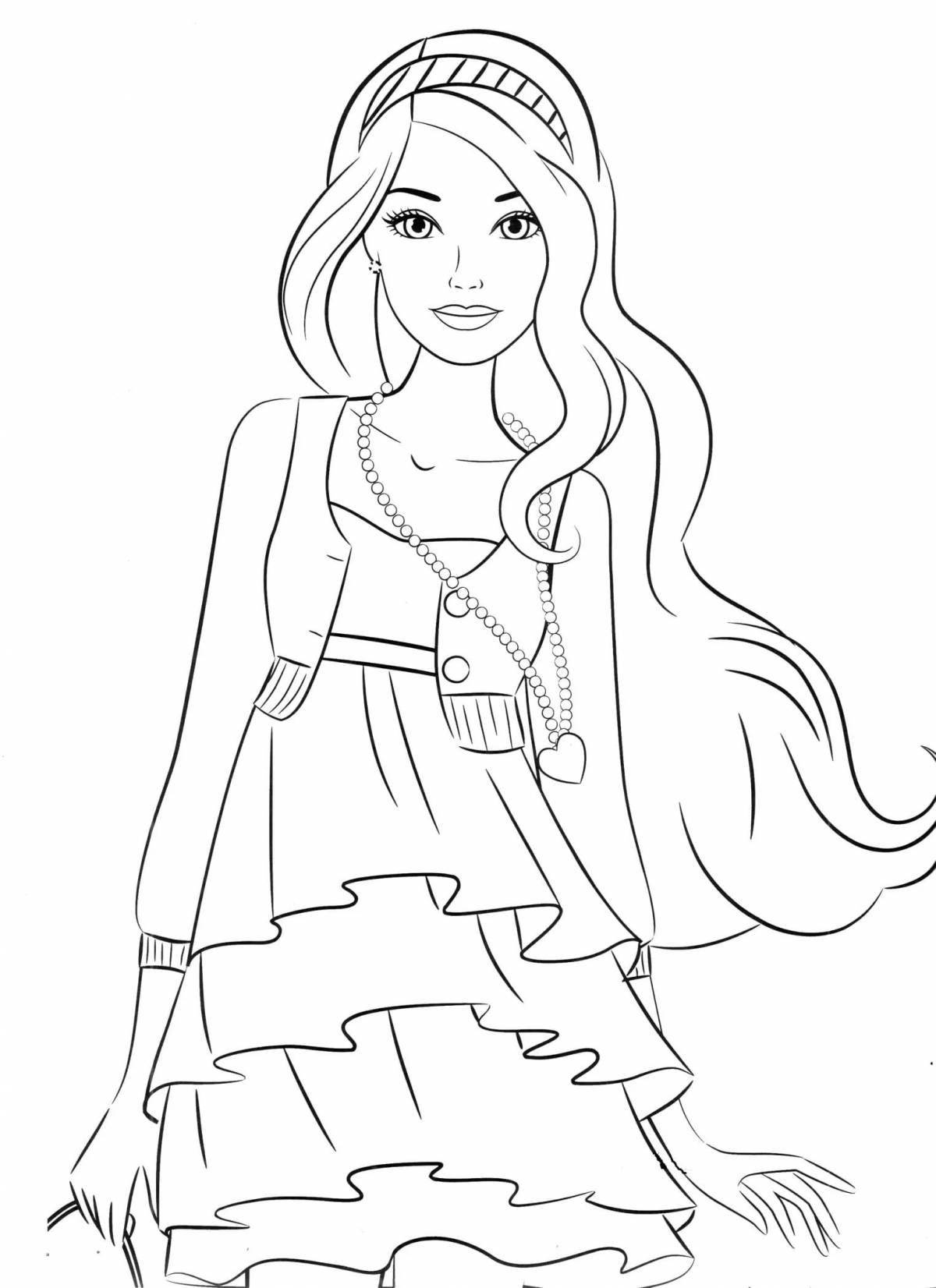 Fun coloring barbie cards