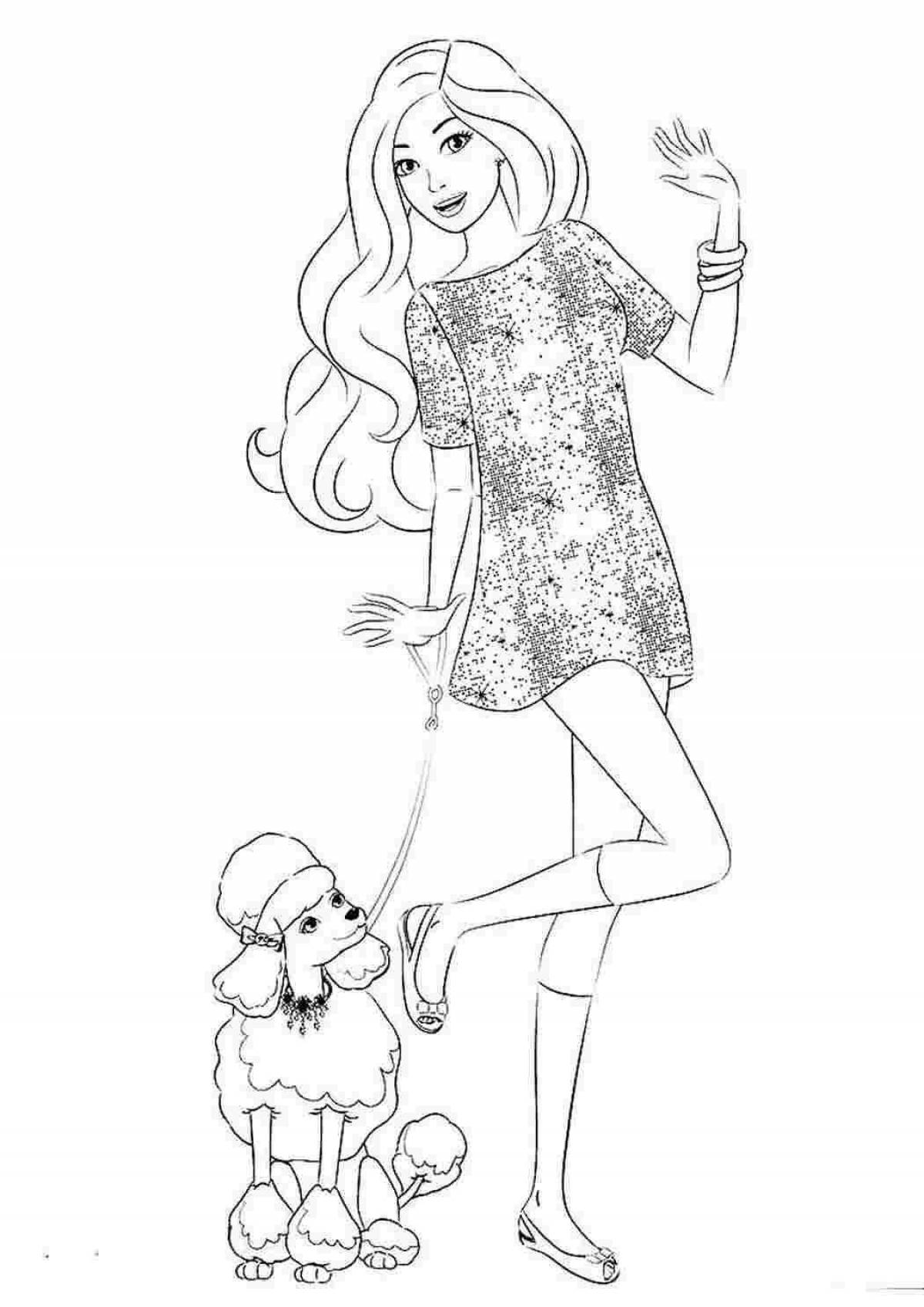 Coloring page graceful barbie