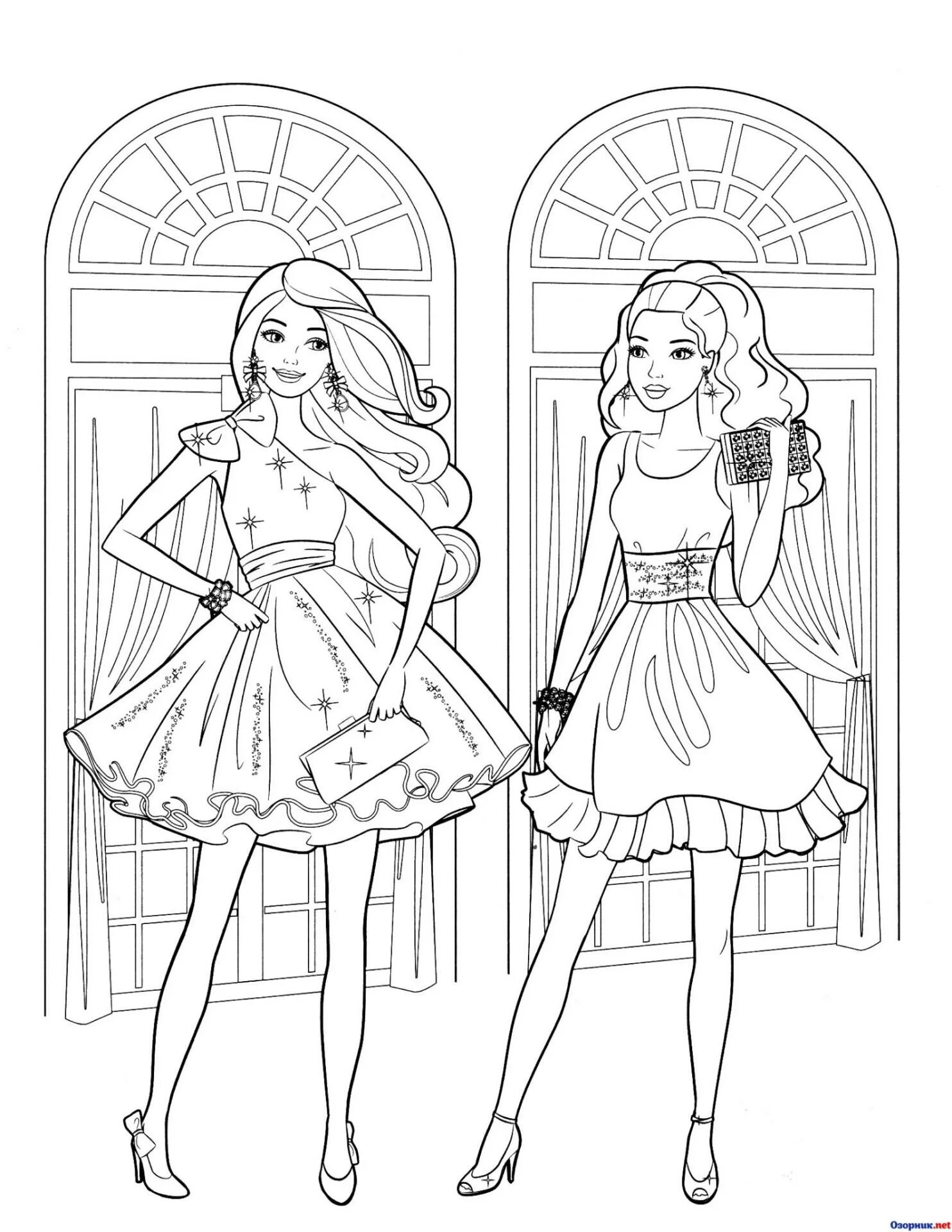 Violent barbie coloring page