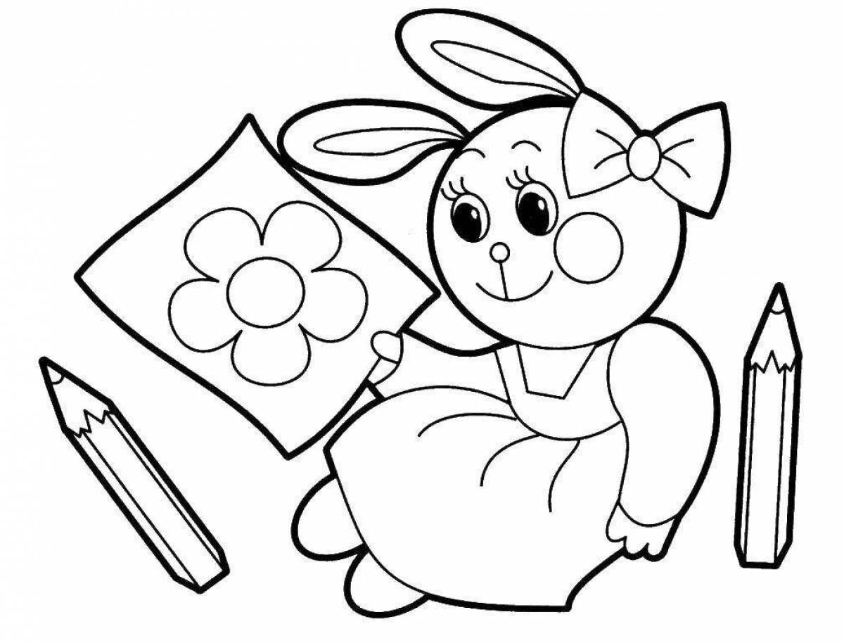 Creative coloring book for 3-4 year olds