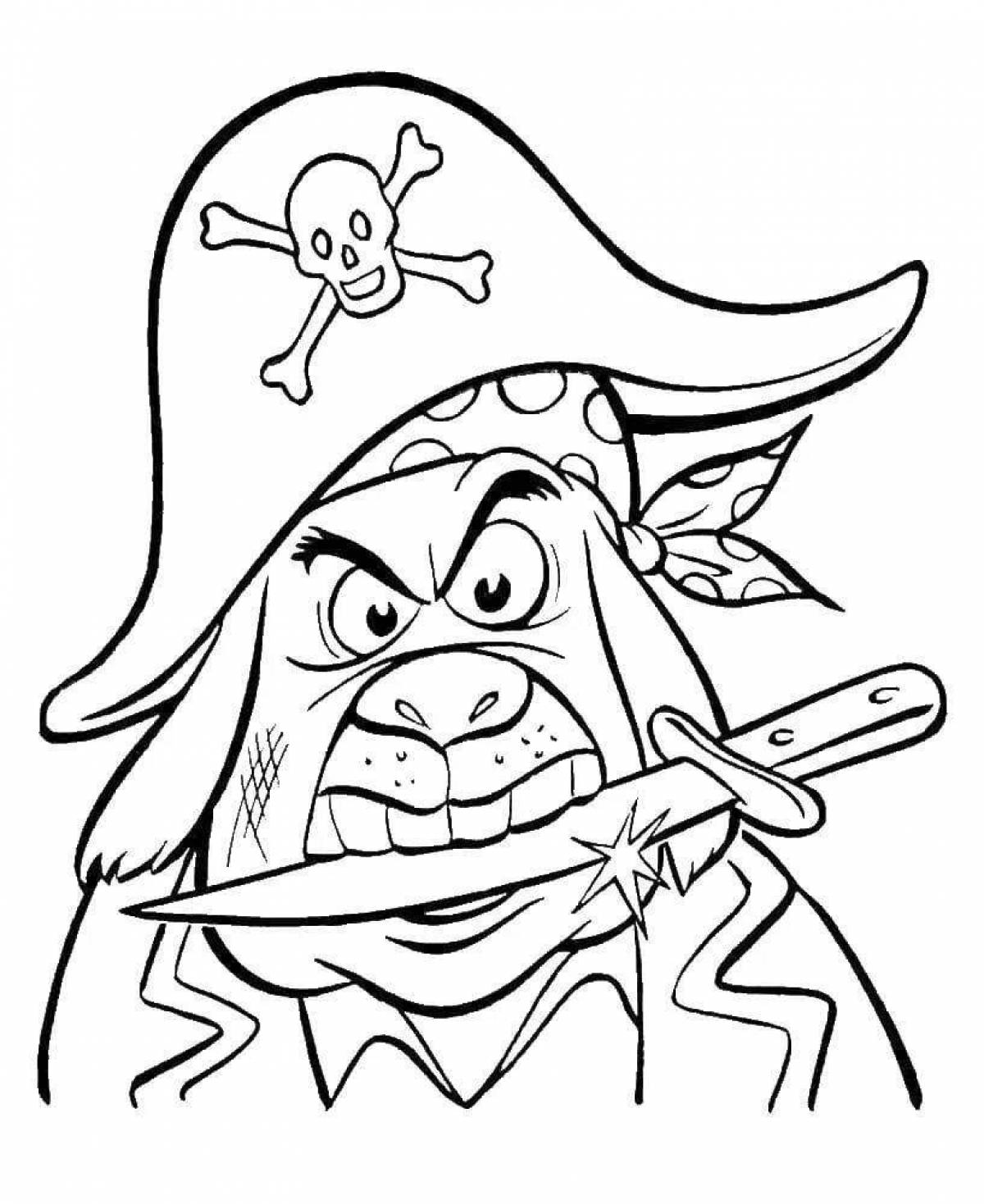 Dashing pirate coloring book