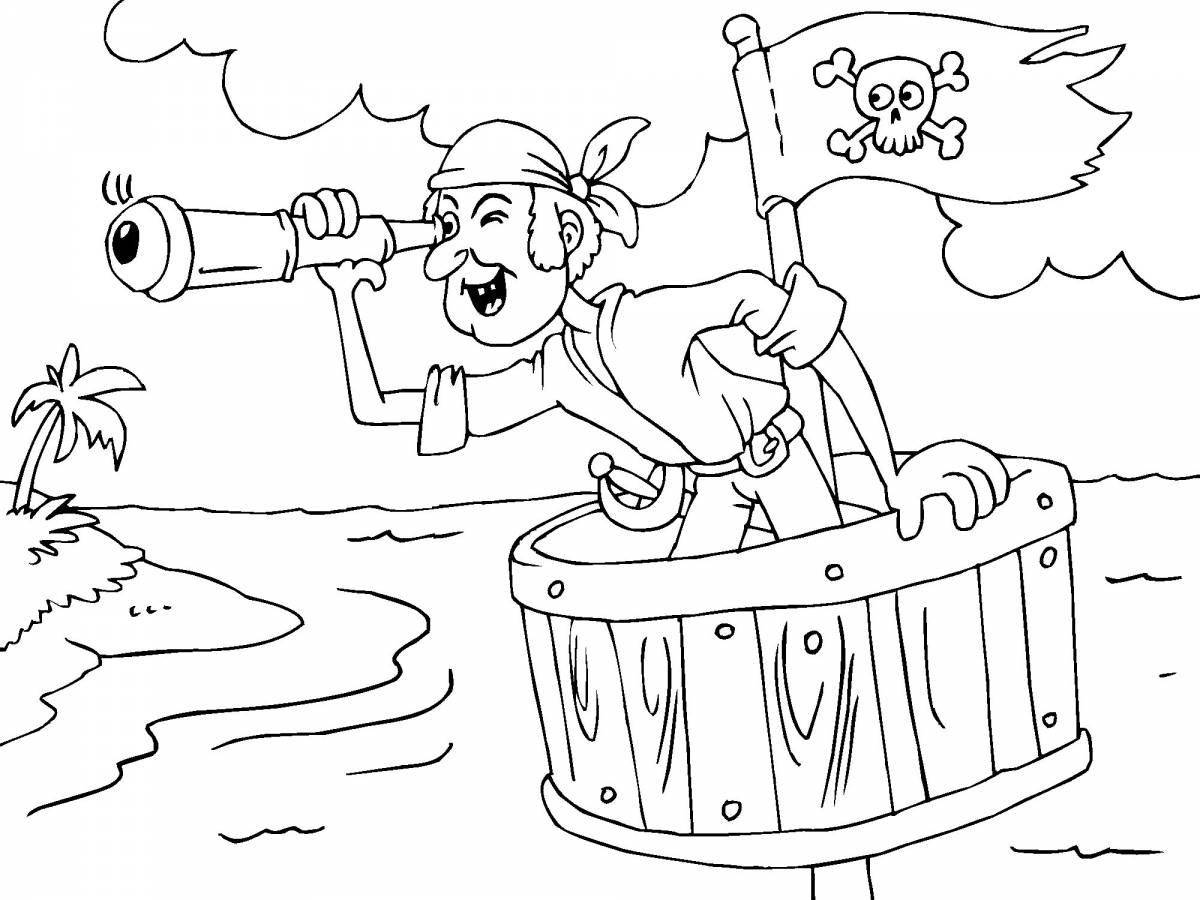 Great pirate coloring book