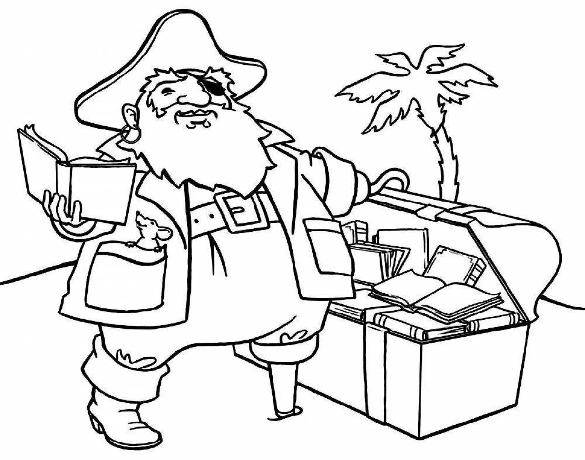 Exquisite pirate coloring book