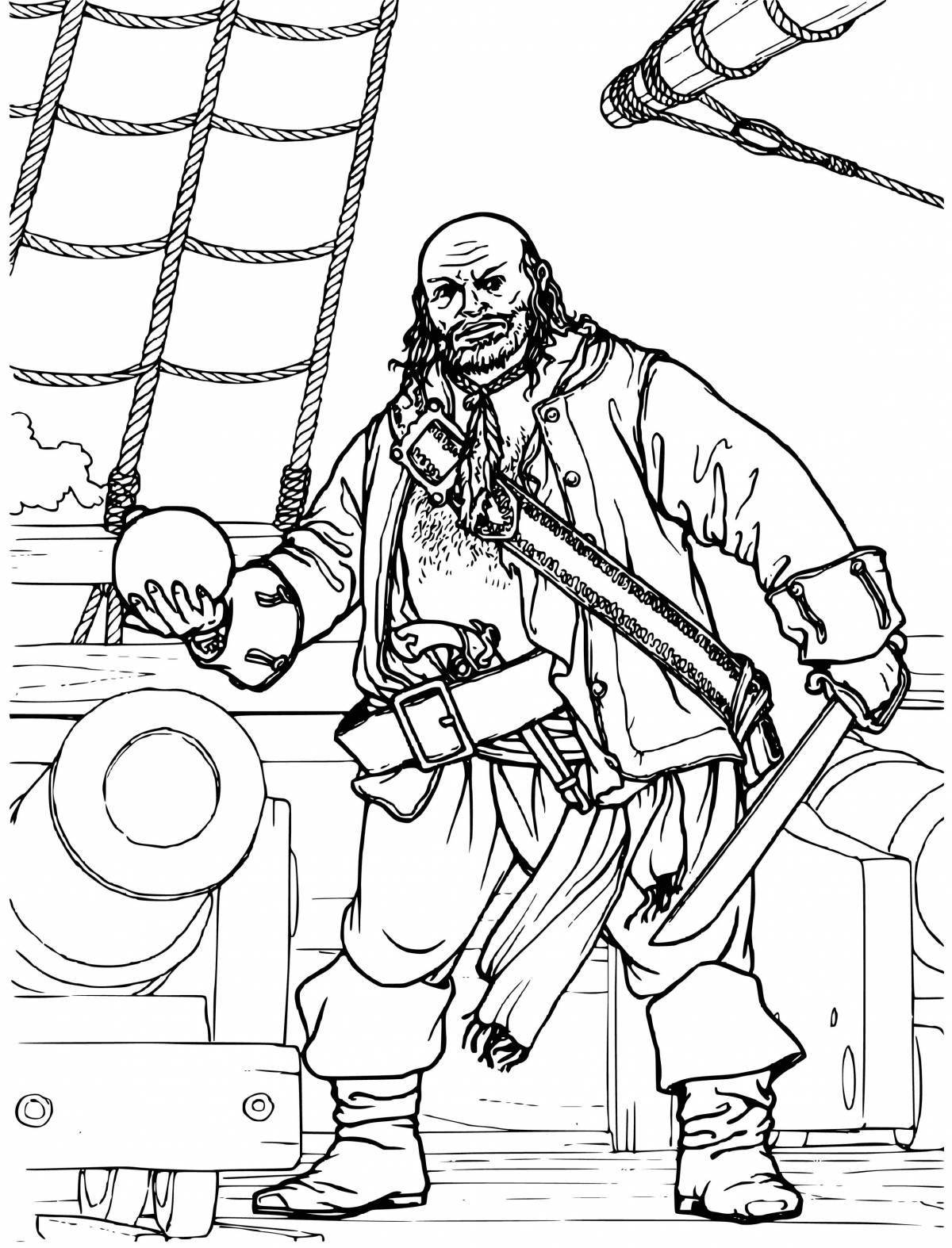 Great pirate coloring book