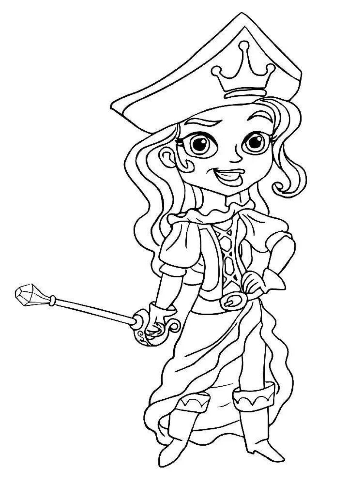 Naughty pirate coloring book