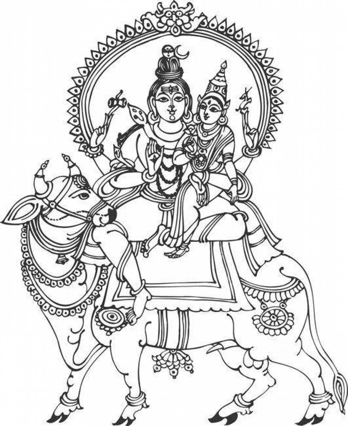 Shiva's adorable coloring page