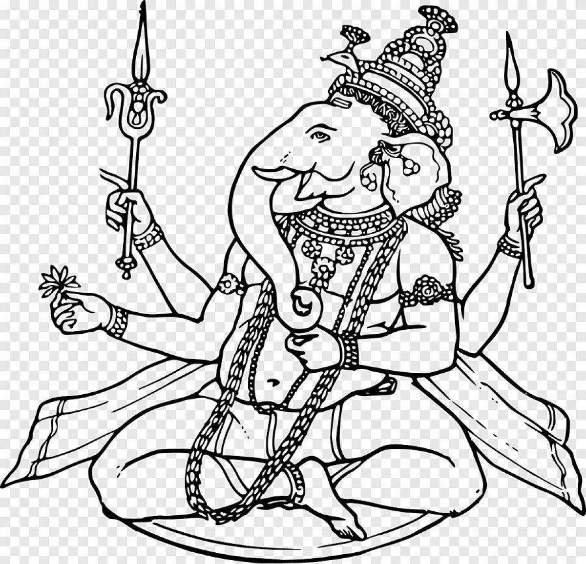 Shiva's dynamic coloring page