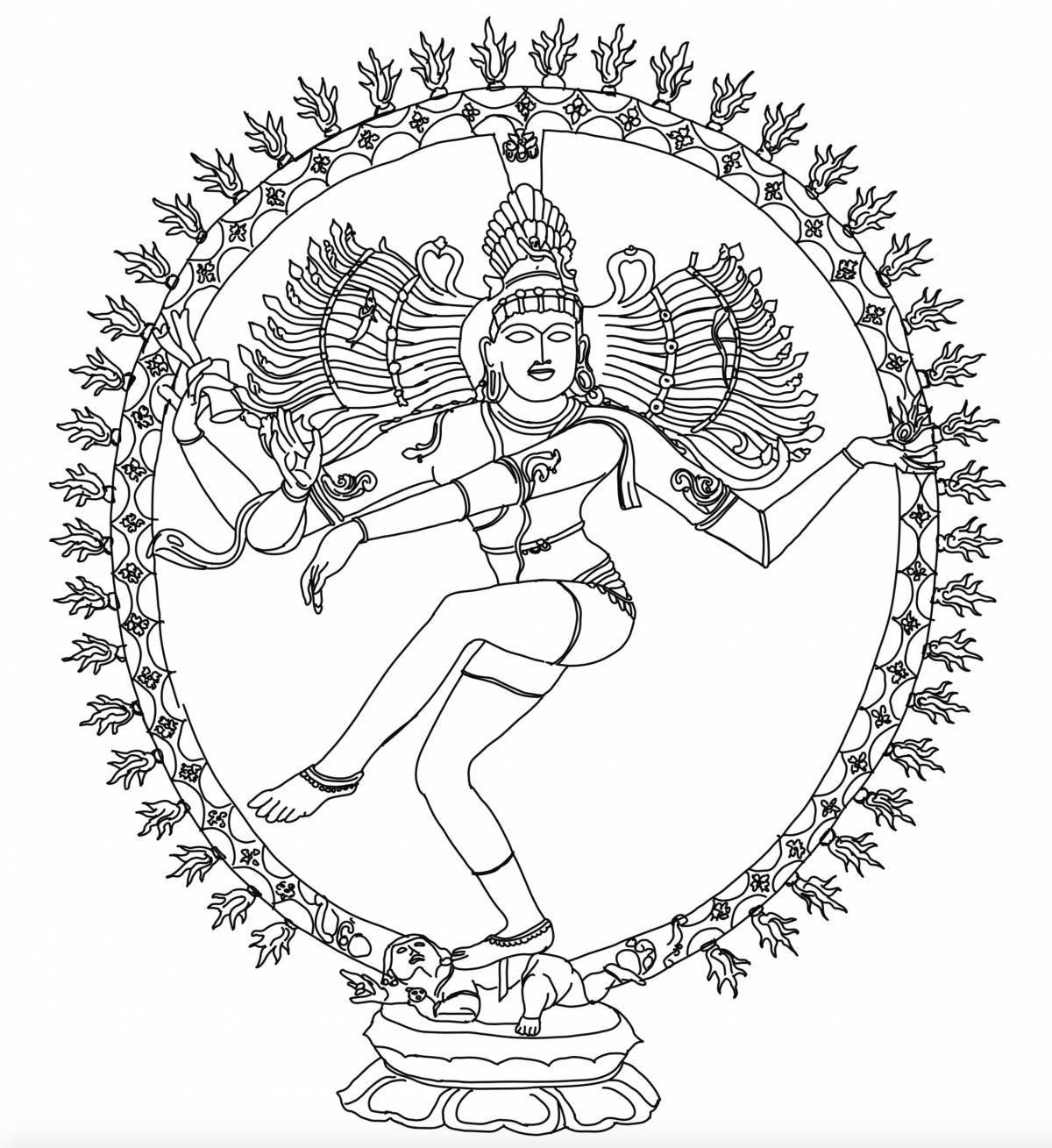 Shiva's live coloring page