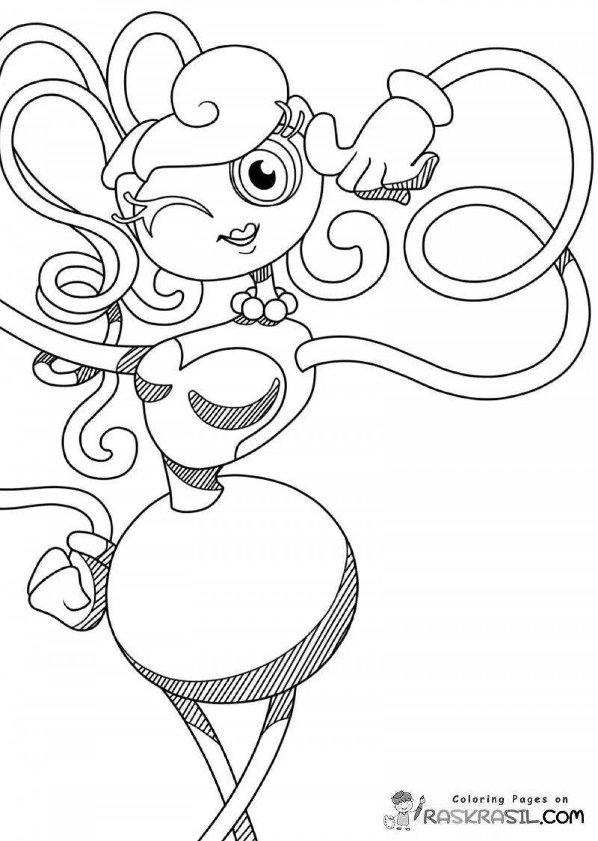 Glowing poppy coloring page