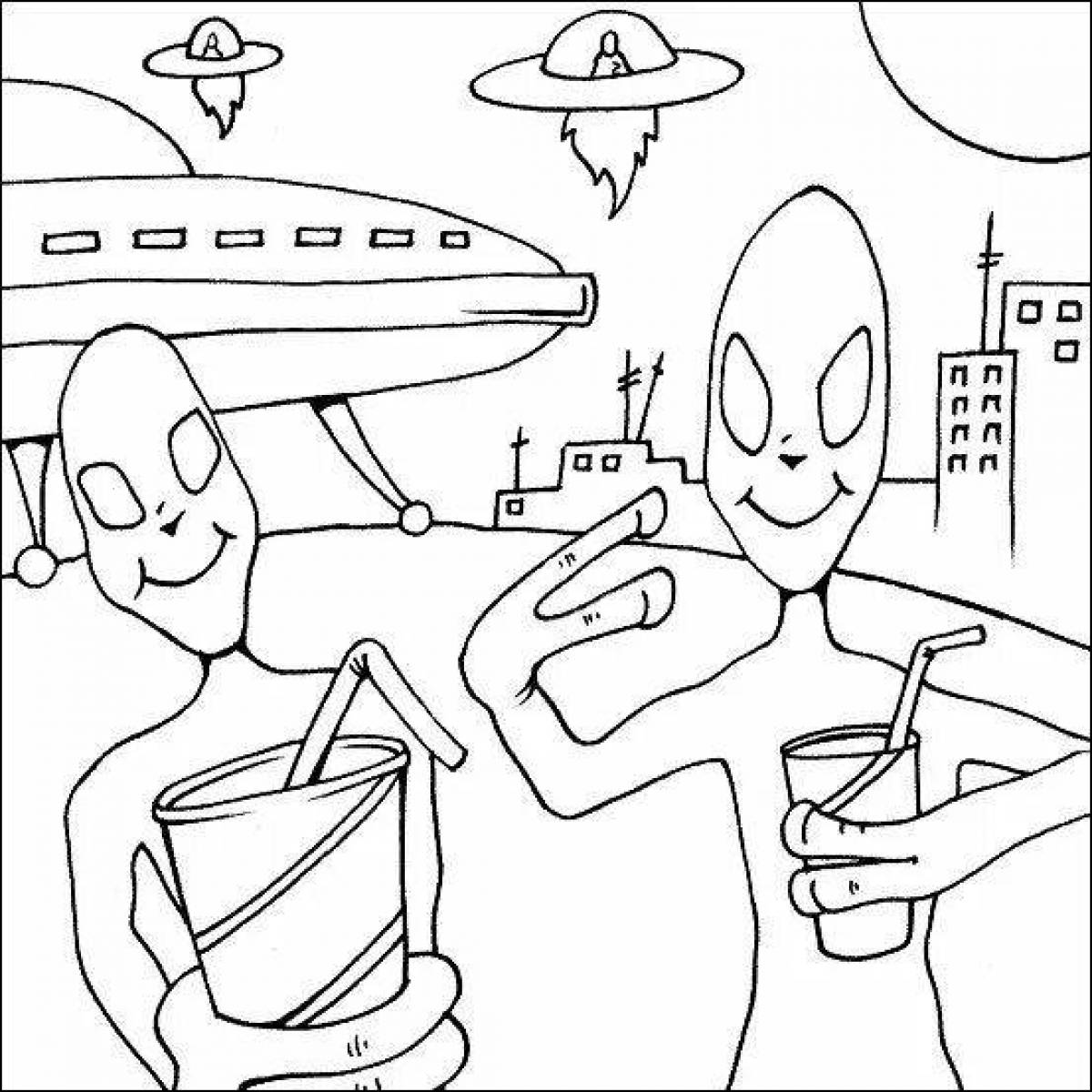 Adorable future coloring page