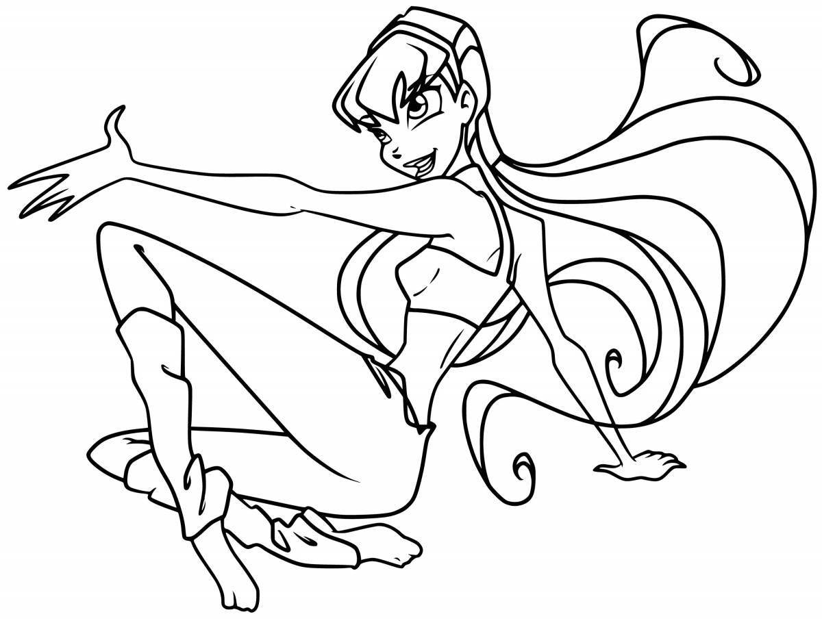 Glowing flyzin coloring page