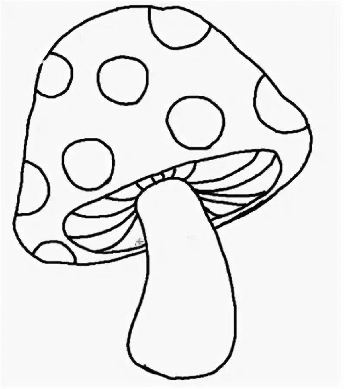 Fun coloring aesthetics of fly agarics