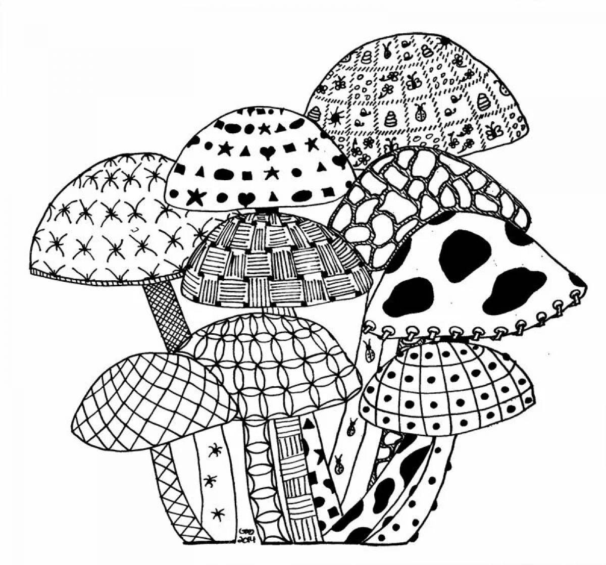 Spicy coloring fly agaric aesthetics