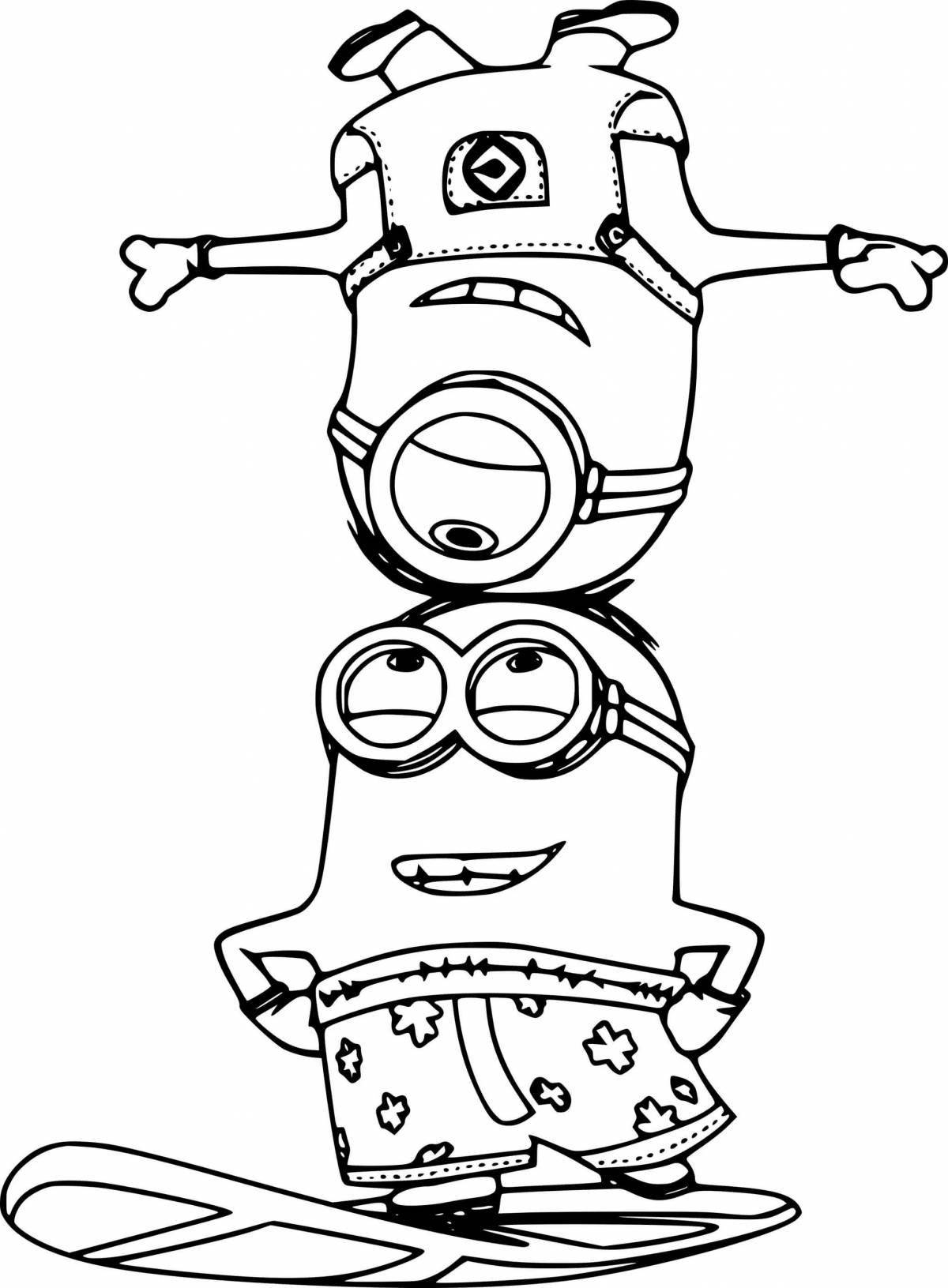 Charming minion coloring book