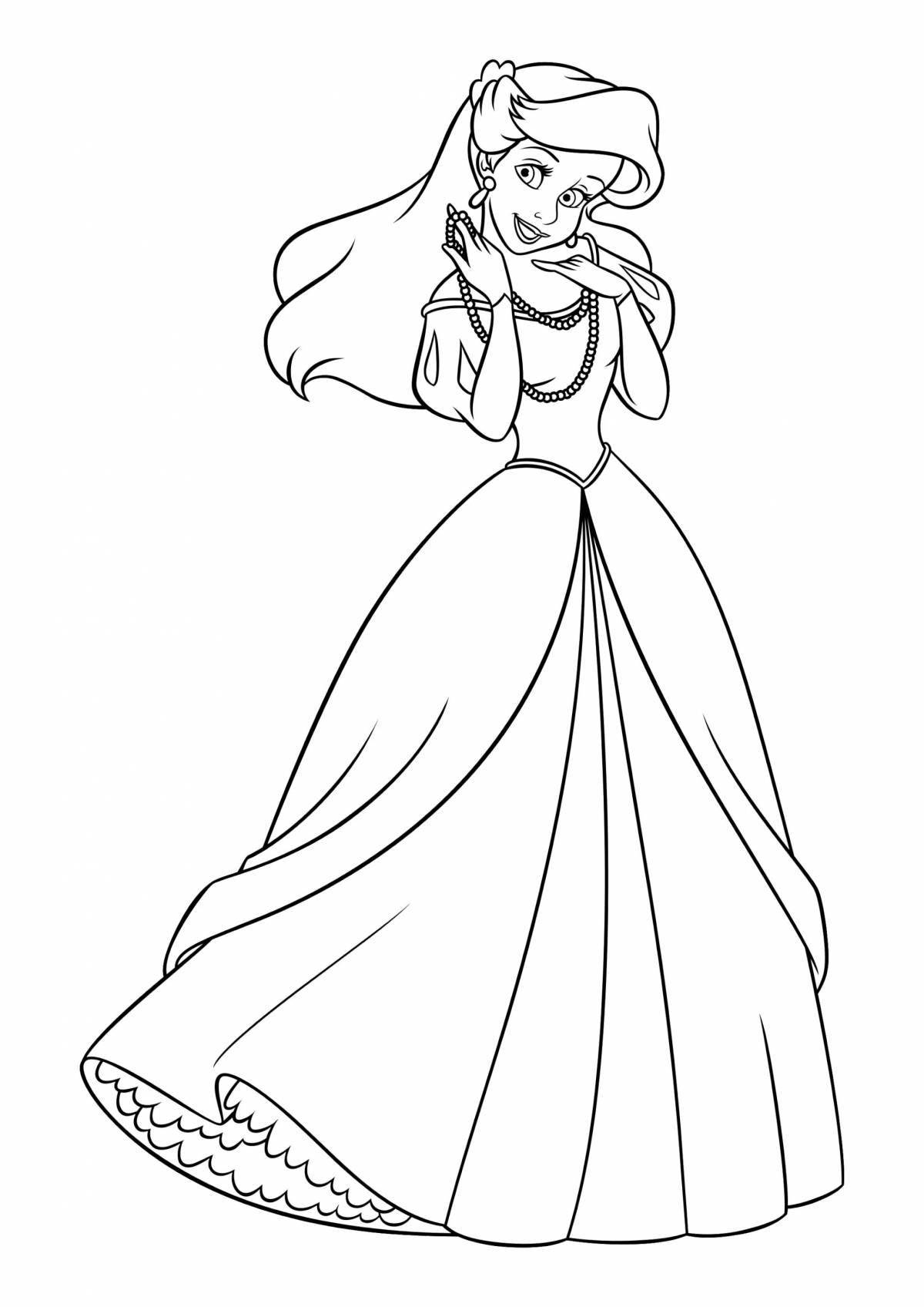 Gorgeous princess dress coloring book