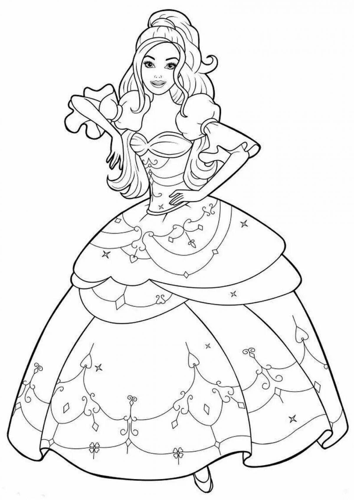 Coloring princess dress