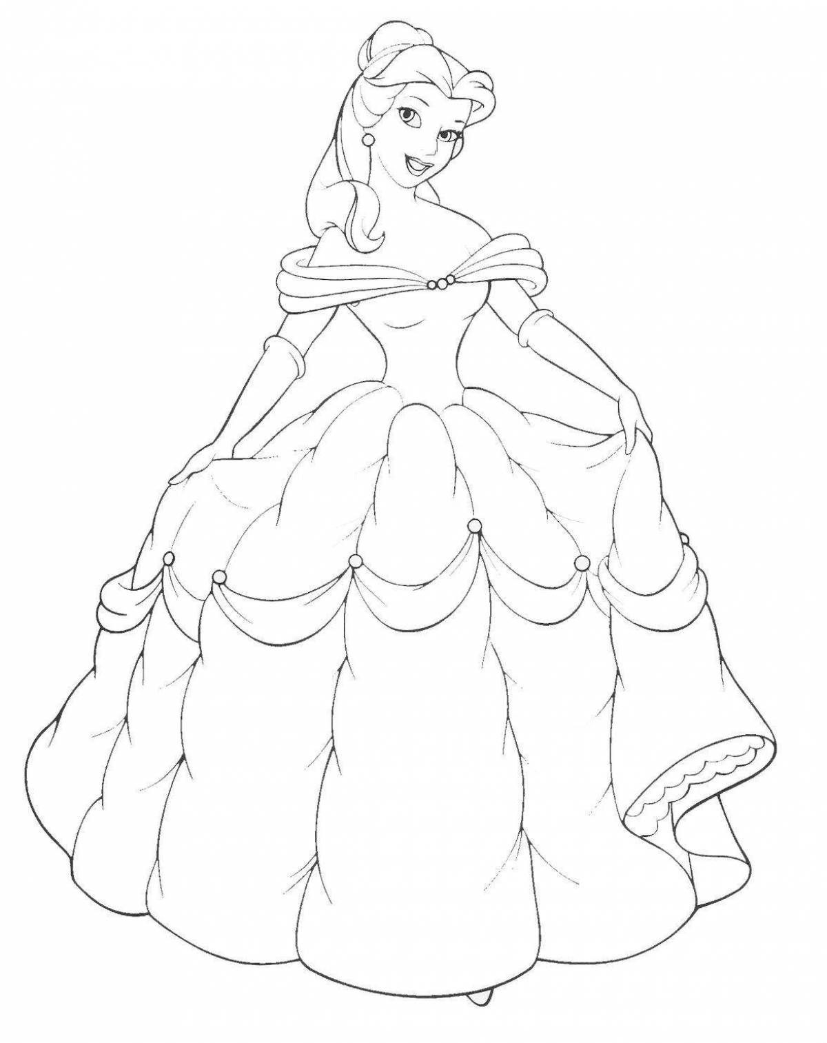 Fun coloring princess dress