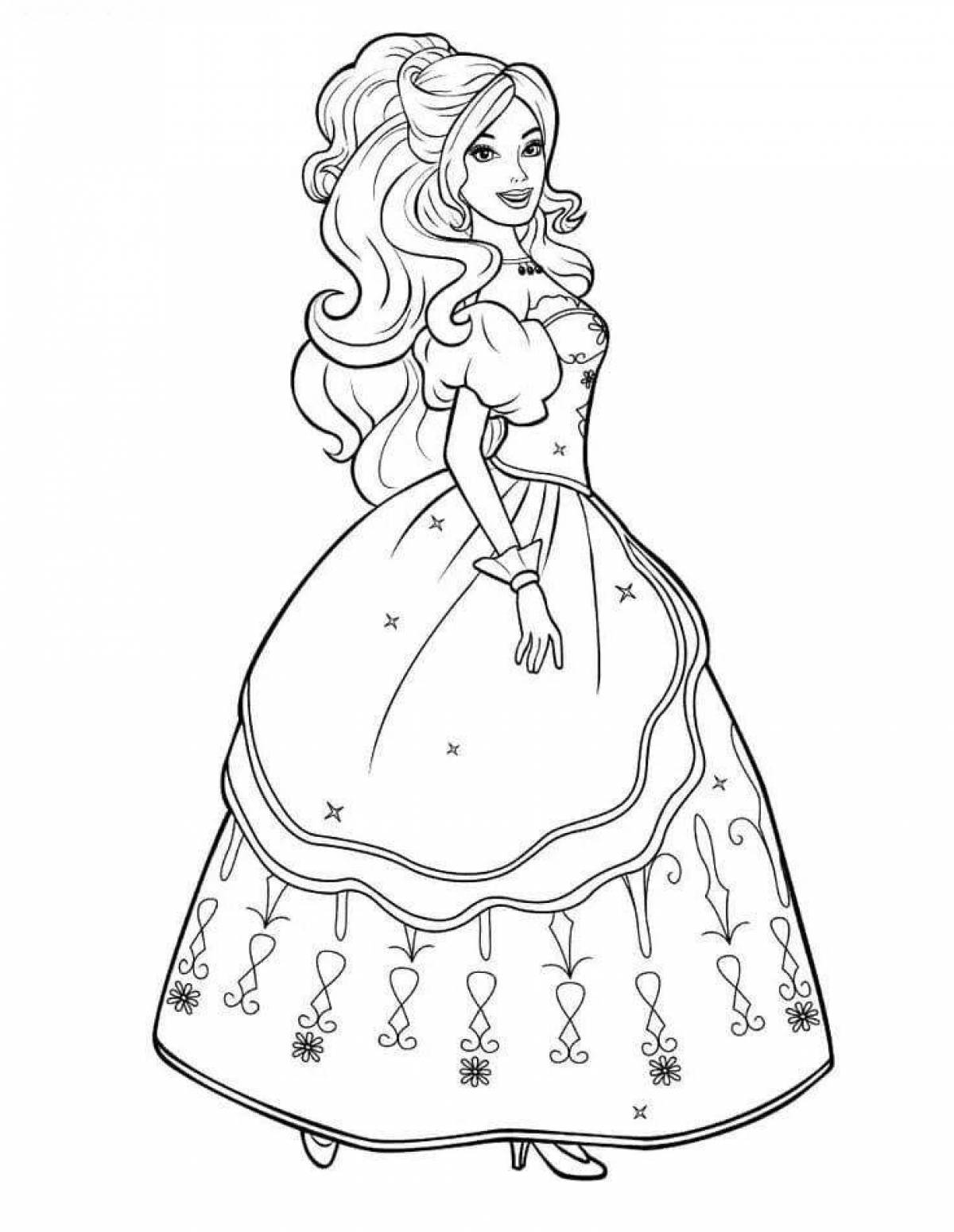 Flawless Princess Coloring Dress
