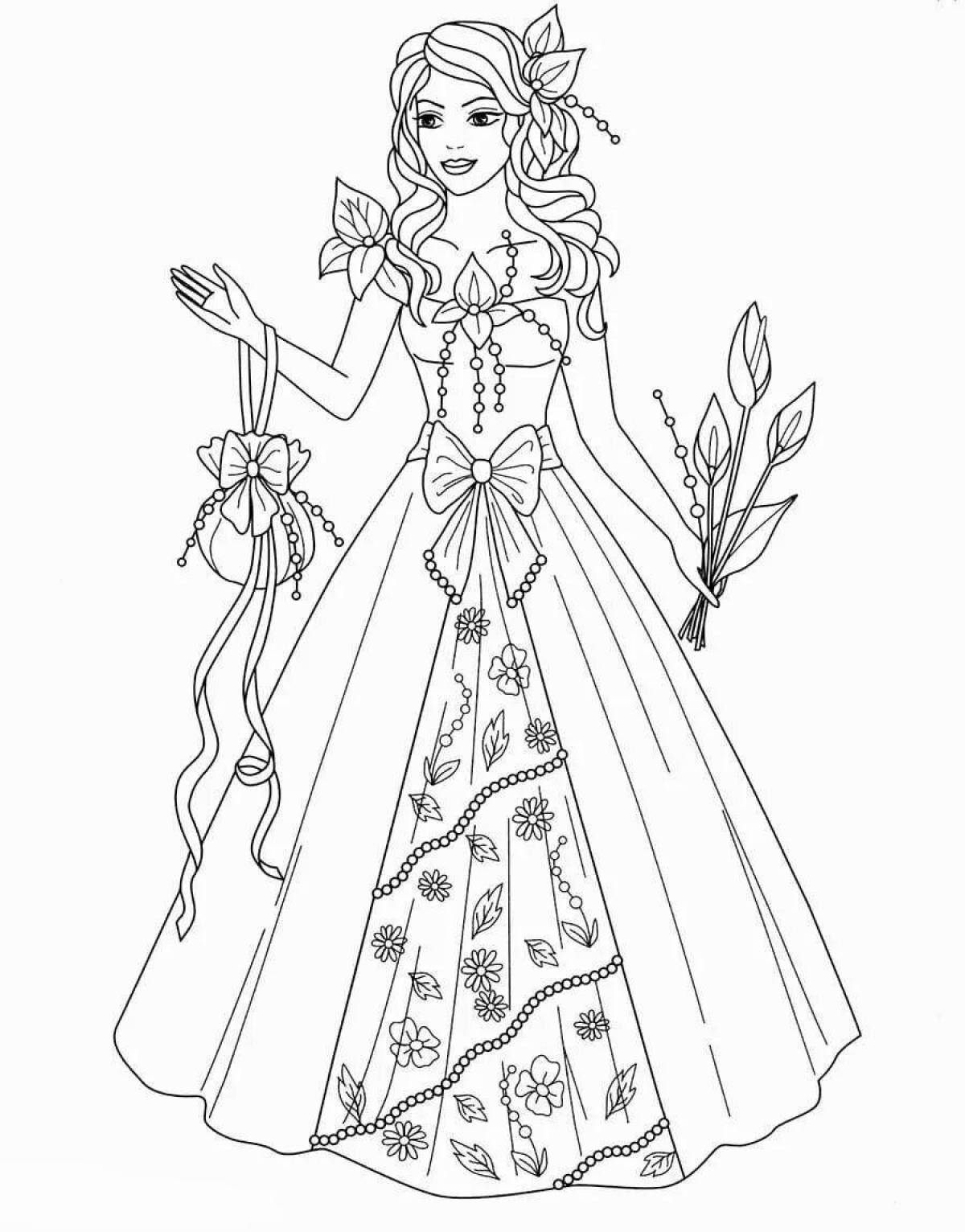 Fairy princess dress coloring book