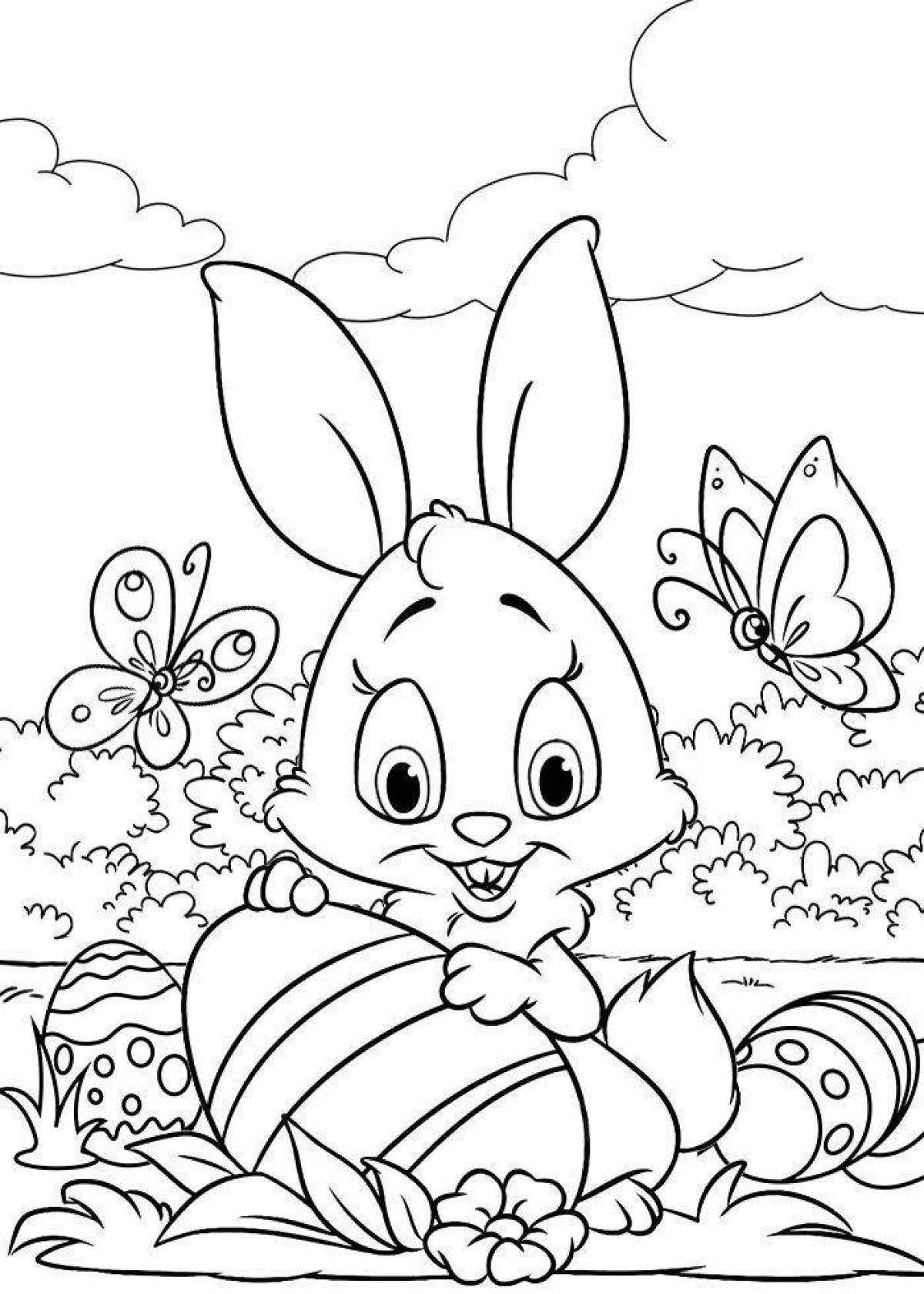 Easter bunny live coloring