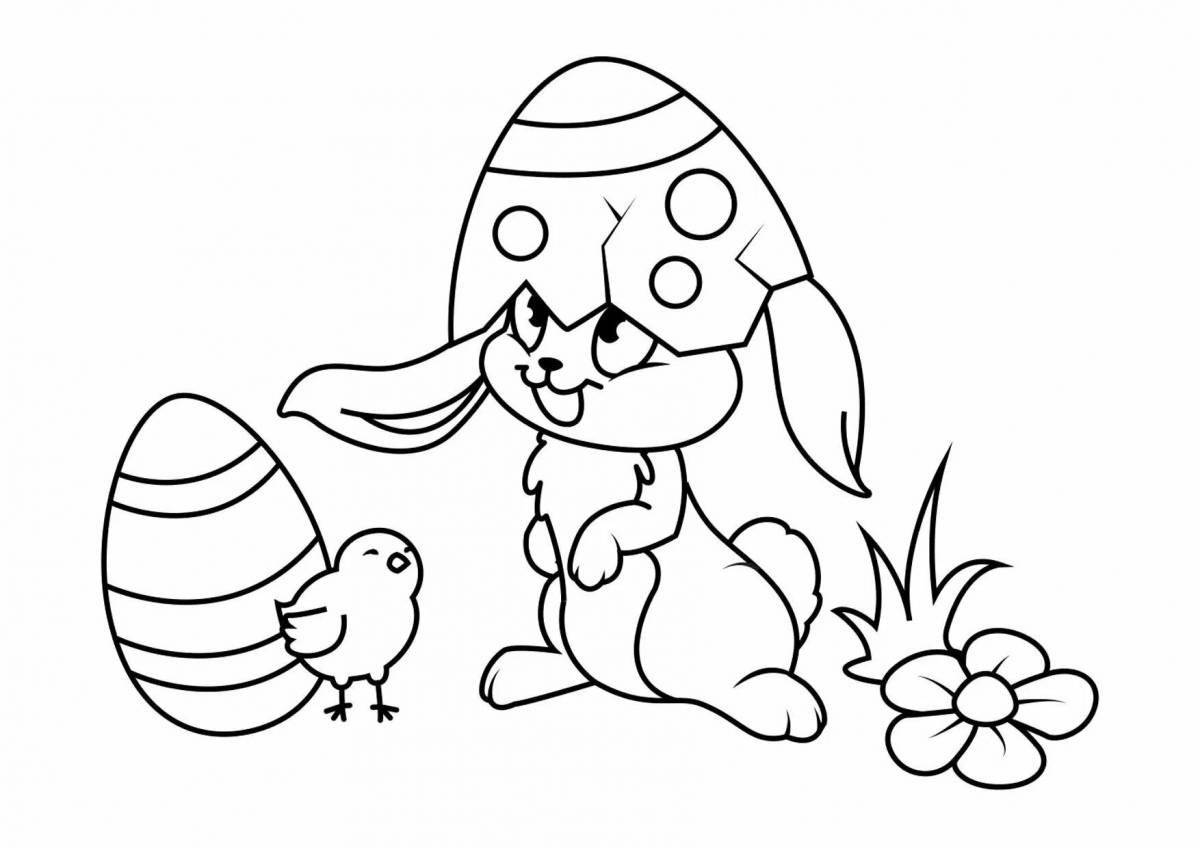 Witty easter bunny coloring book