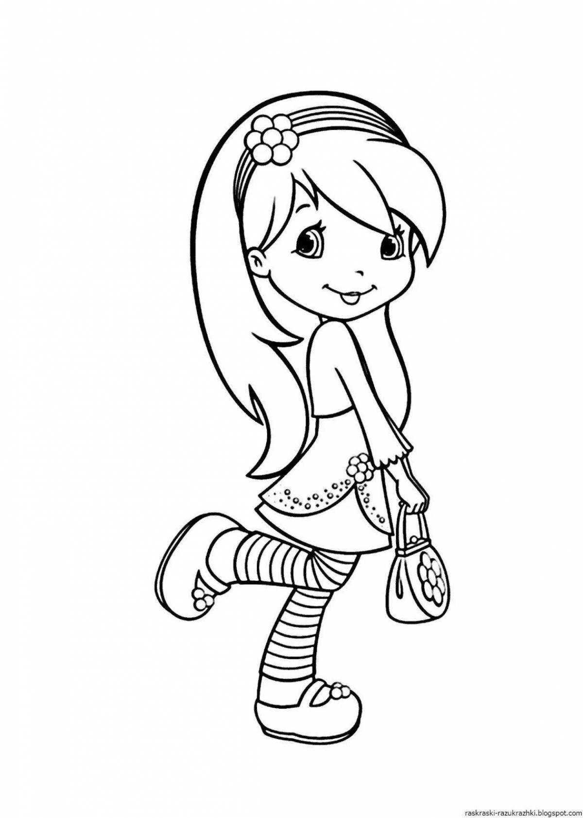 Раскраска Причудливая раскраска для девочек pdf