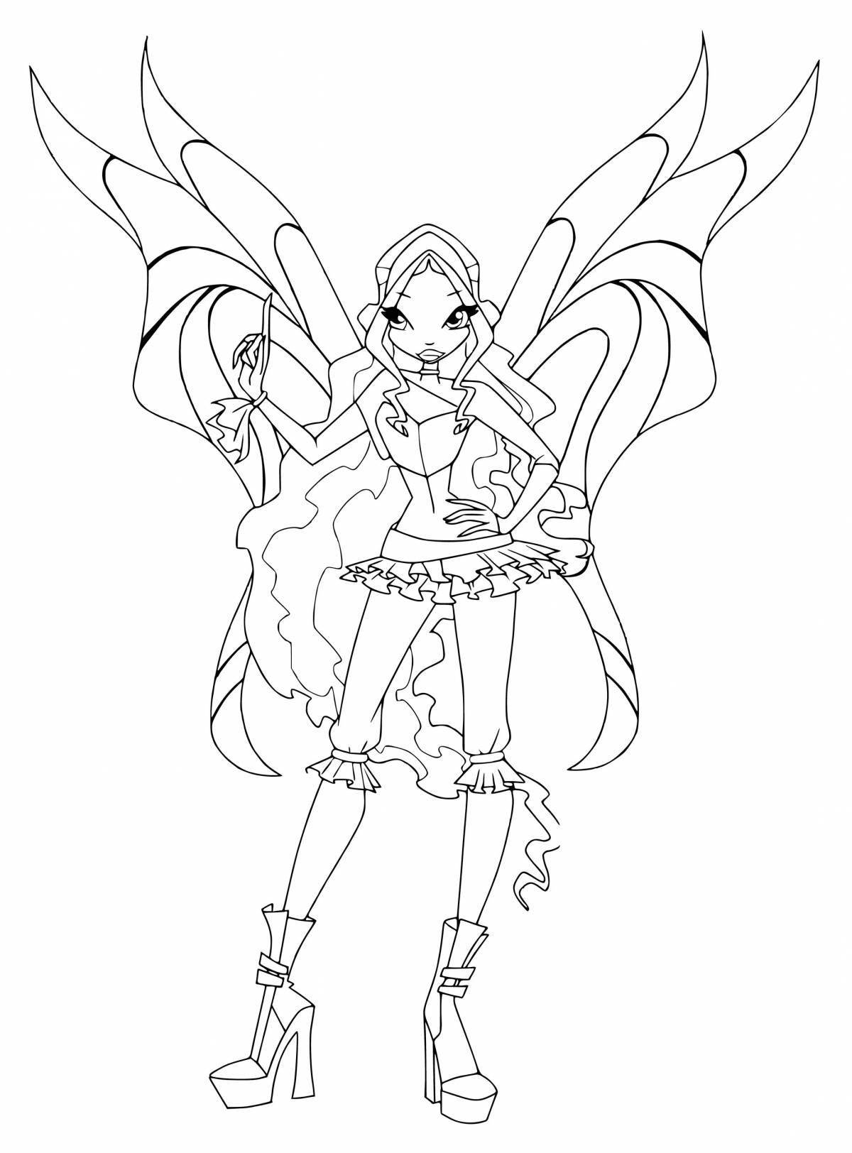 Coloring book Joyful Winx Layla Belivix