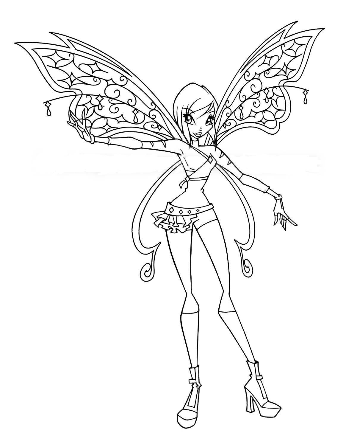 Bright winx coloring page layla belivix