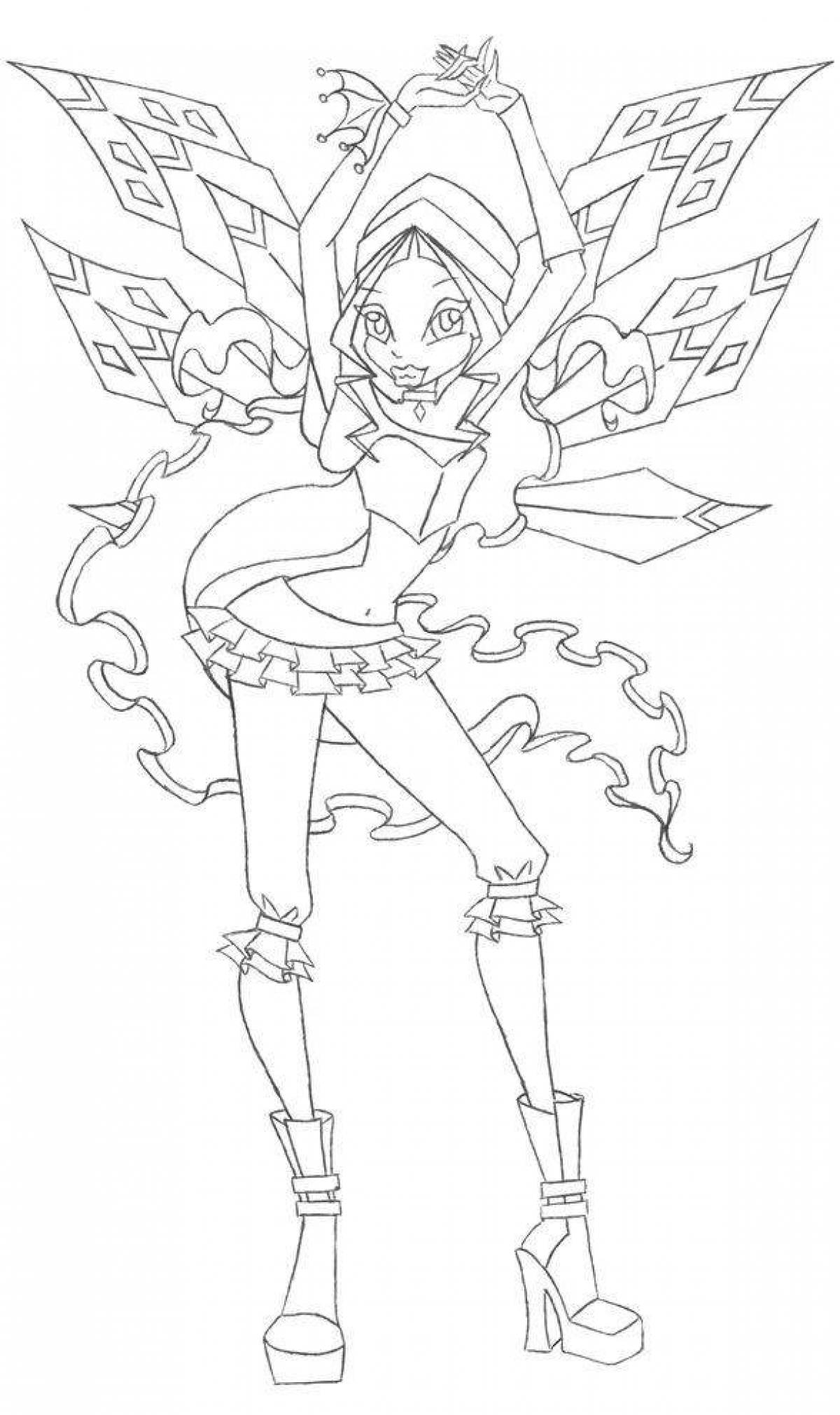 Charming Winx Layla Belivix coloring book