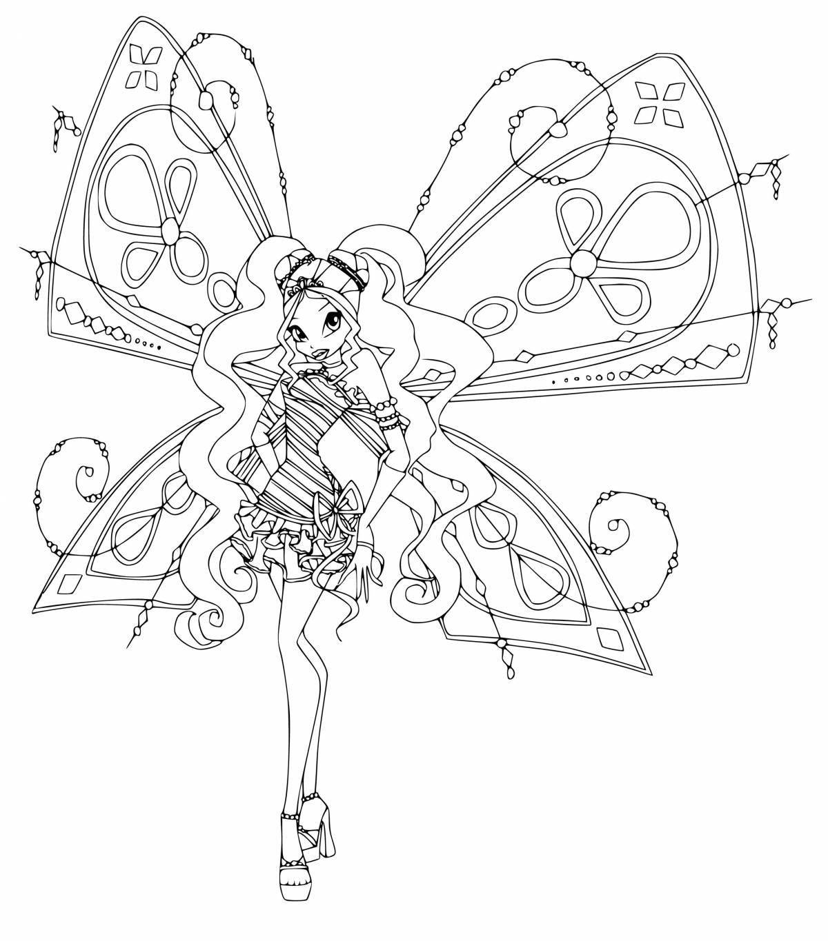 Elegant coloring winx layla believix