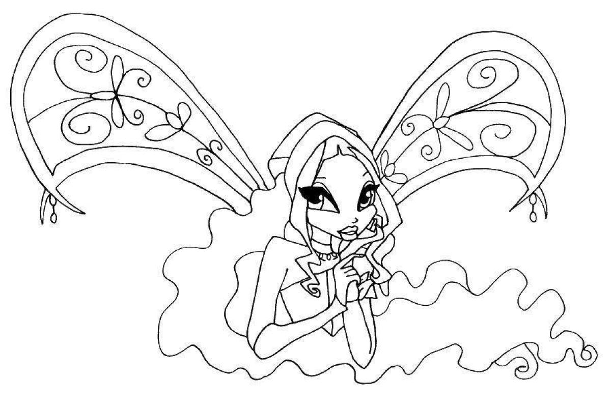 Coloring book Joyful Winx Layla Belivix