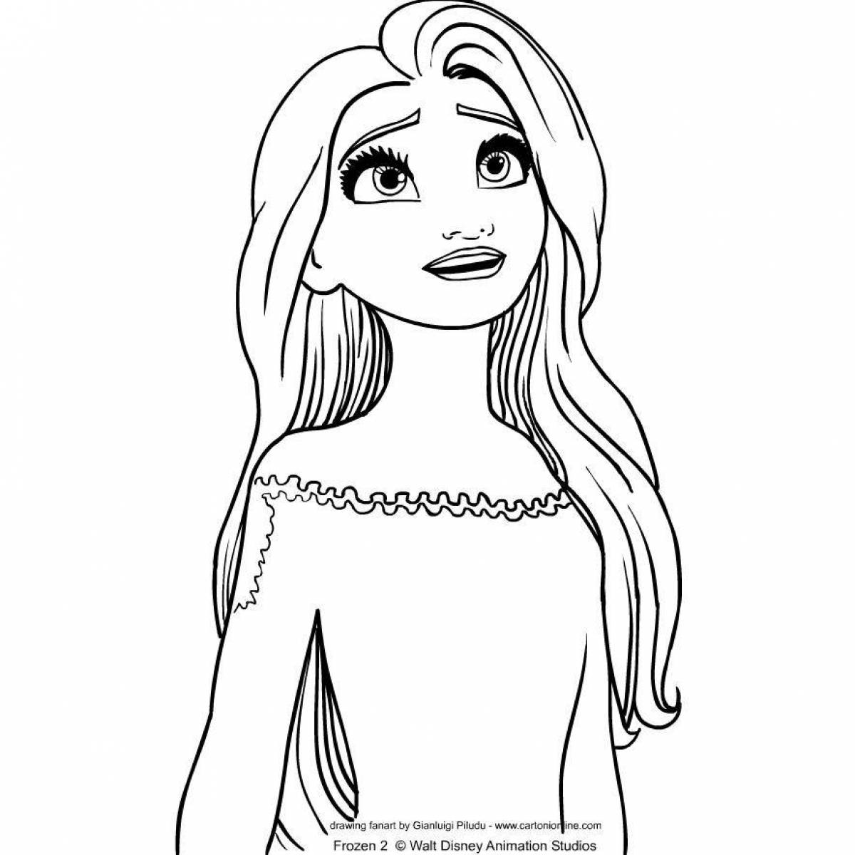 Colouring flawless elsa