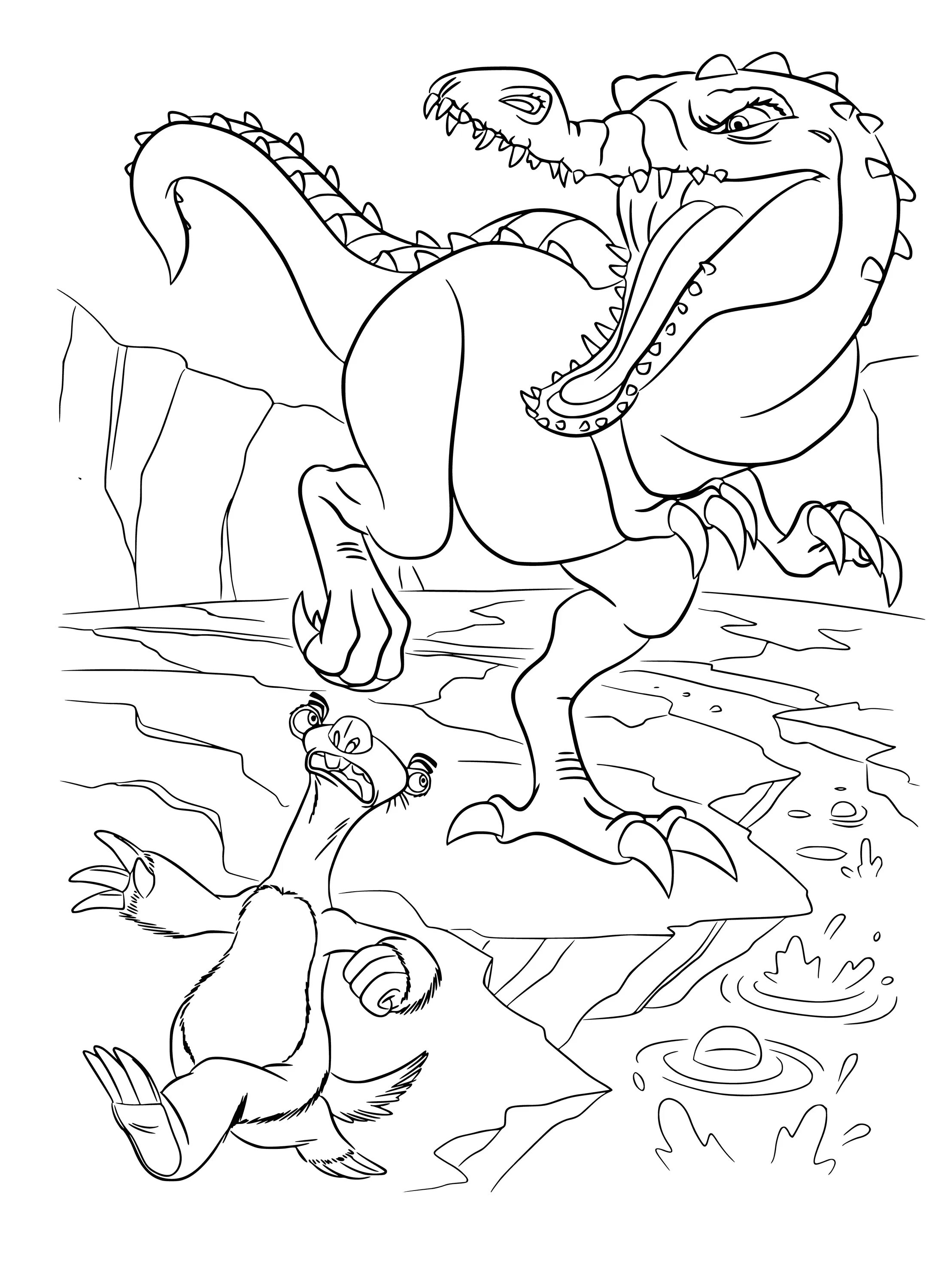 Mystical coloring book ice age 3 age of dinosaurs