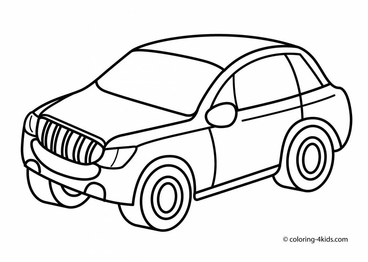 Great car coloring book for teens