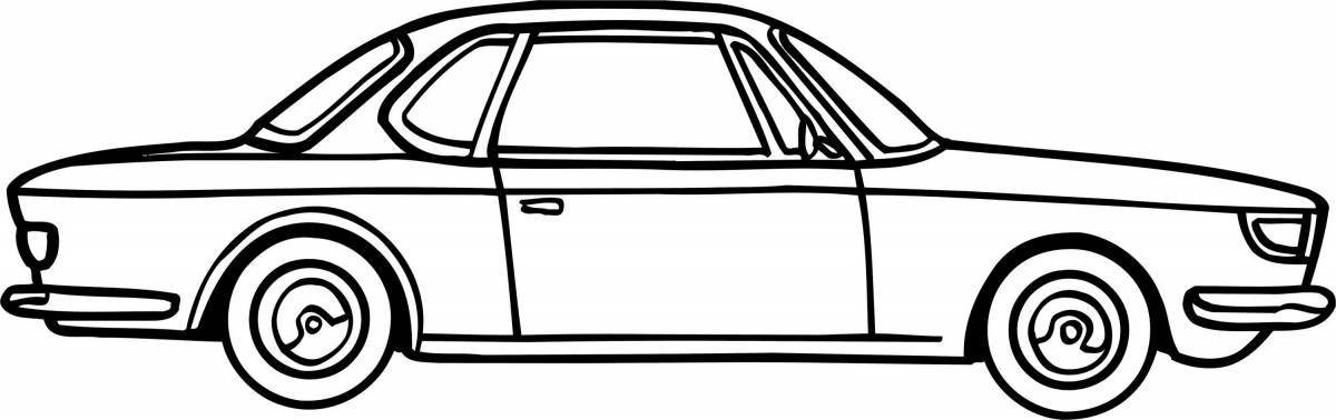 Great car coloring book for students