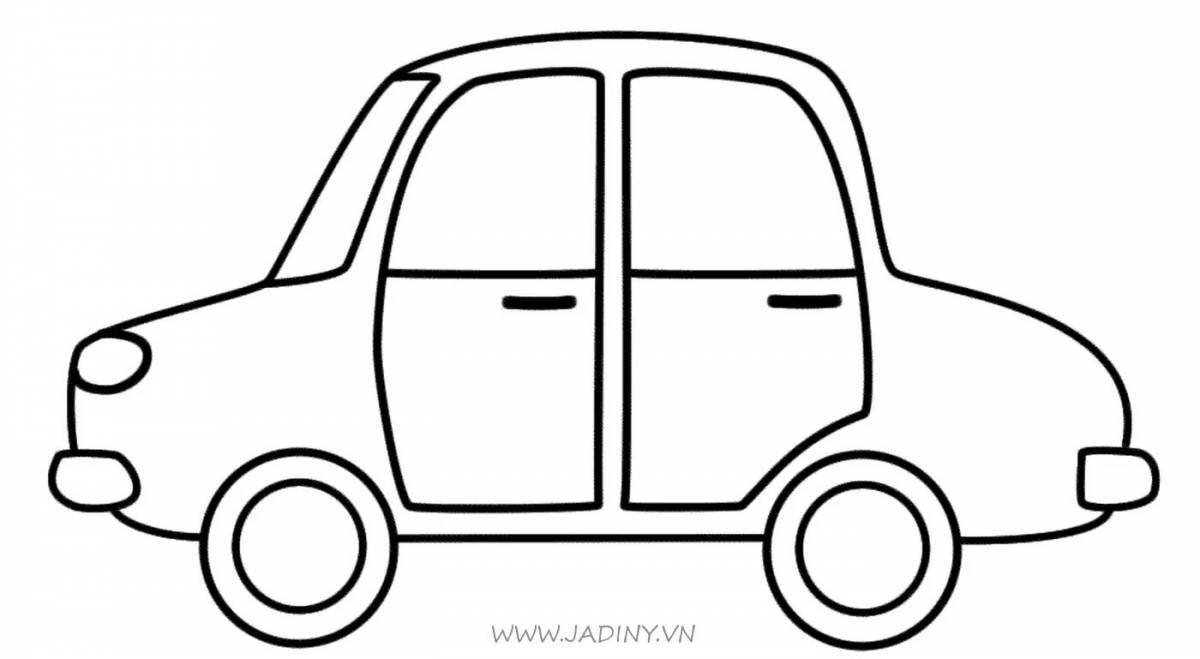 Great car coloring page for students