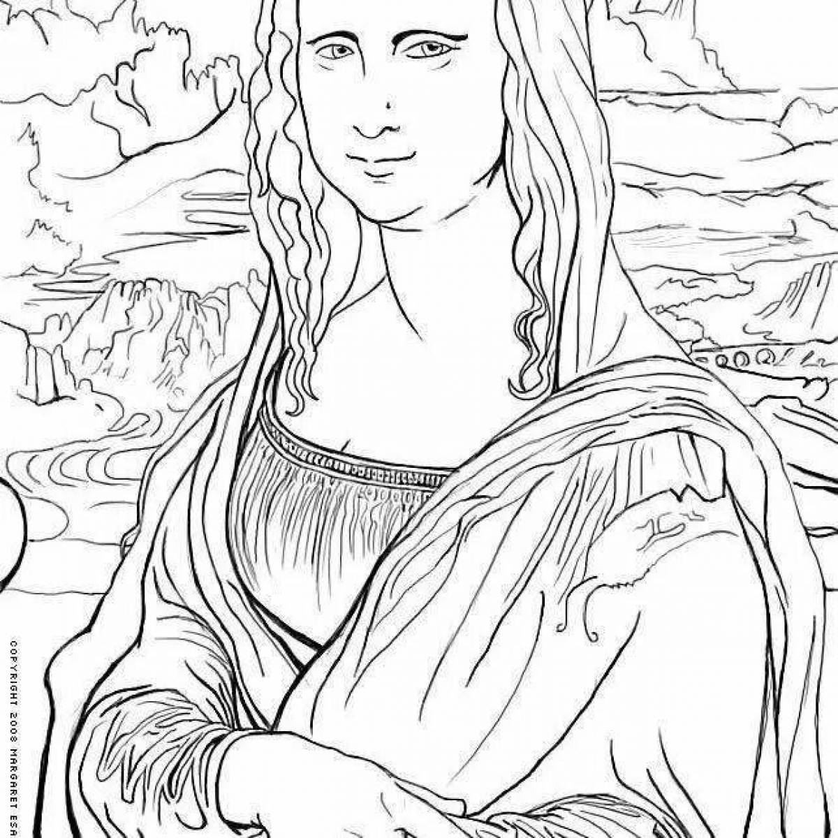 Blissful lisa coloring page