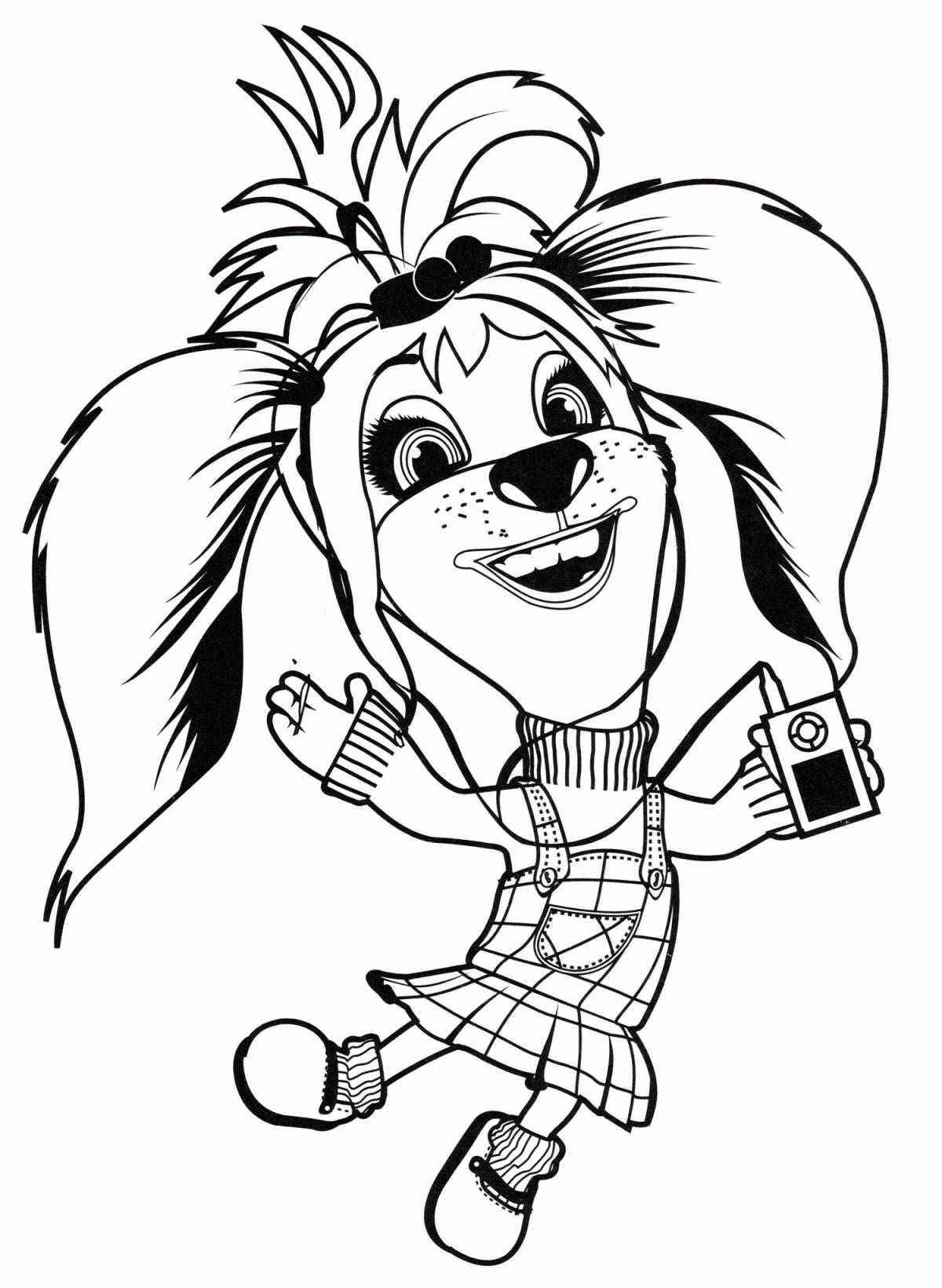 Cute lisa coloring page