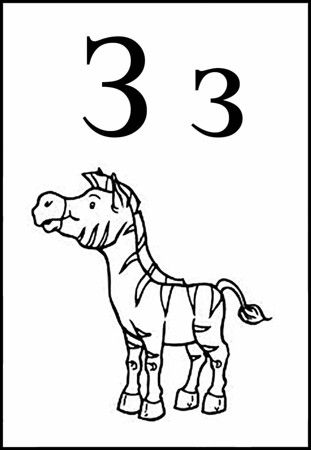 Photo Playful z coloring page for kids